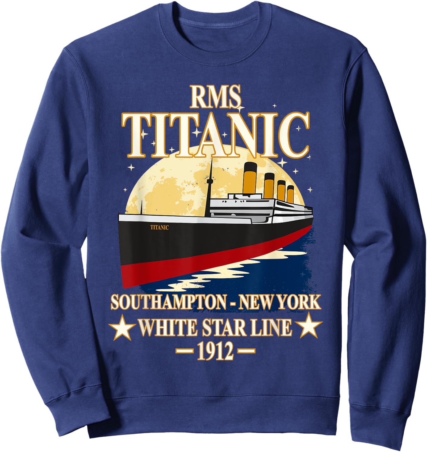 RMS TITANIC White Star Line Cruise Ship 1912 Boys Girls Kids Sweatshirt - Sweatshirt | Navy