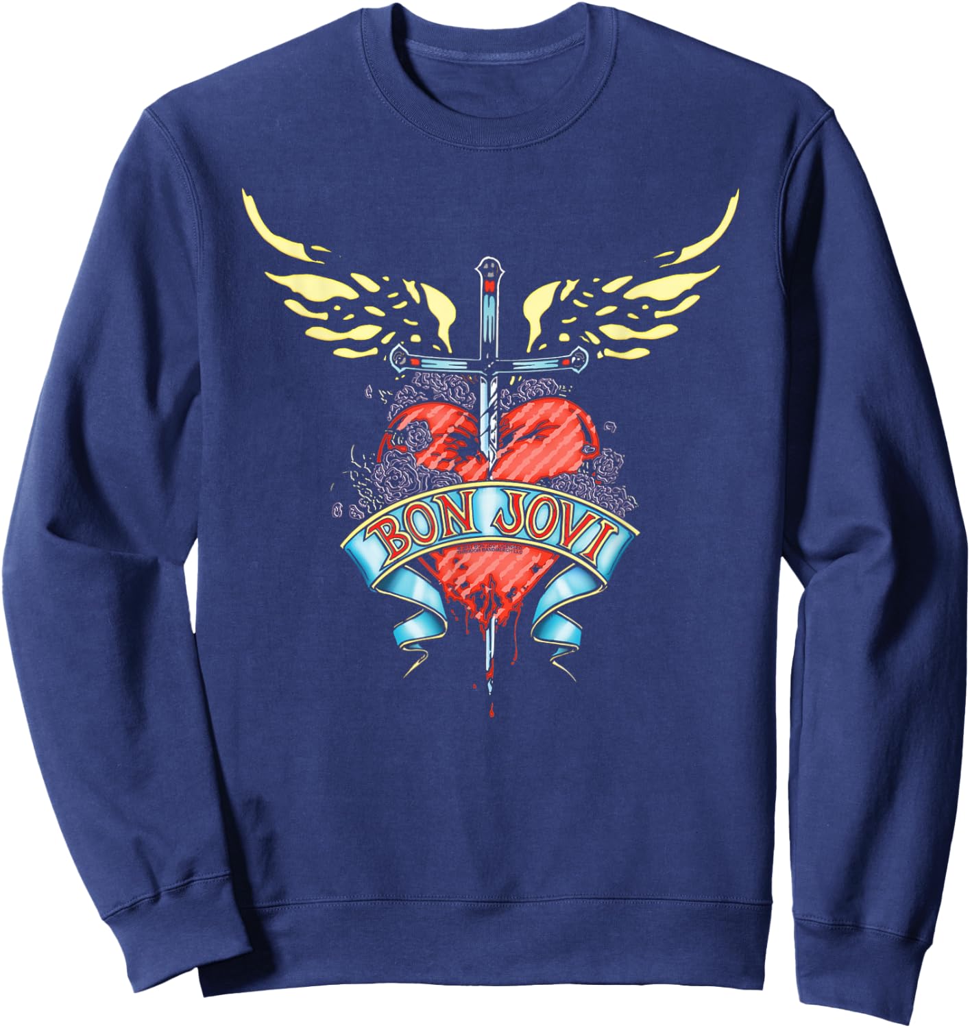 Bon Jovi Daggered Sweatshirt - Sweatshirt | Navy
