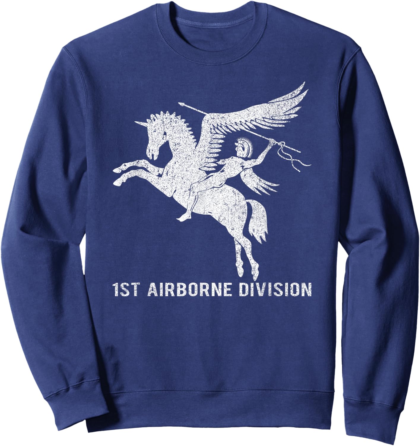 1st Airborne Division British WW2 Infantry Pegasus Insignia Sweatshirt - Sweatshirt | Navy