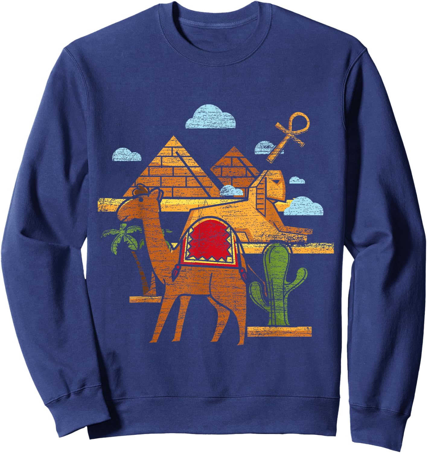 Camel Sphinx Ancient Egypt Sweatshirt - Sweatshirt | Navy