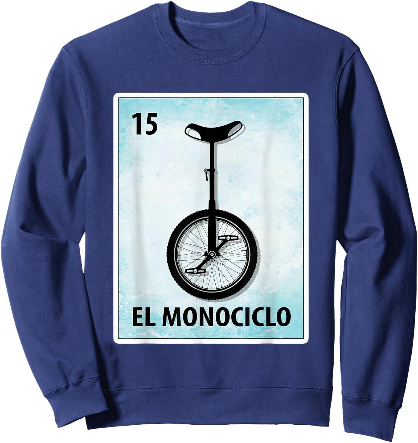 El Monociclo Mexican Unicycle Cards Sweatshirt - Sweatshirt | Navy