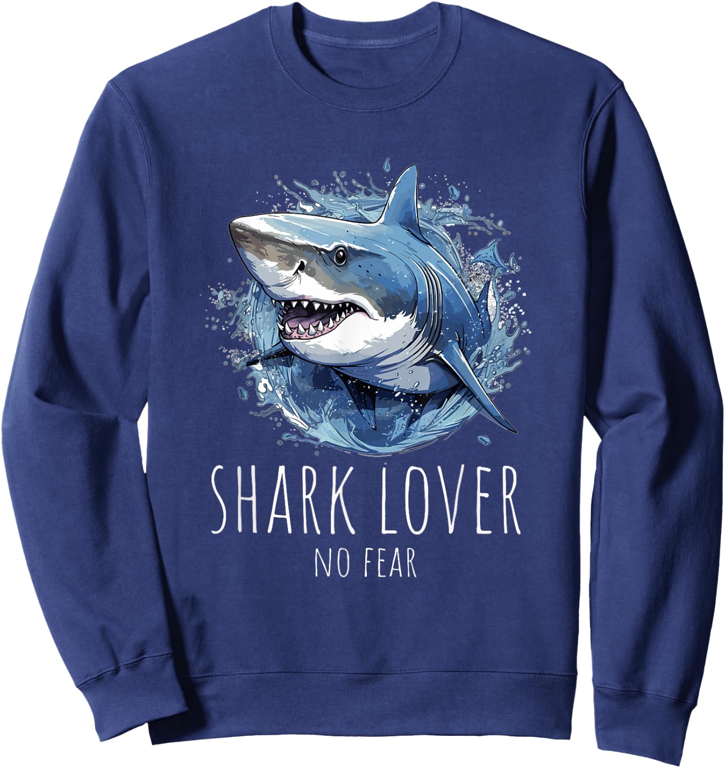 Great White Shark Lover's Sweatshirt - Sweatshirt | Navy