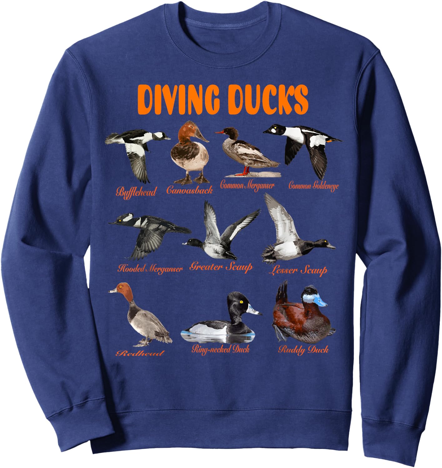 Diving Ducks Hunter Duck Hunting Trip Canvasback Merganser Sweatshirt - Sweatshirt | Navy