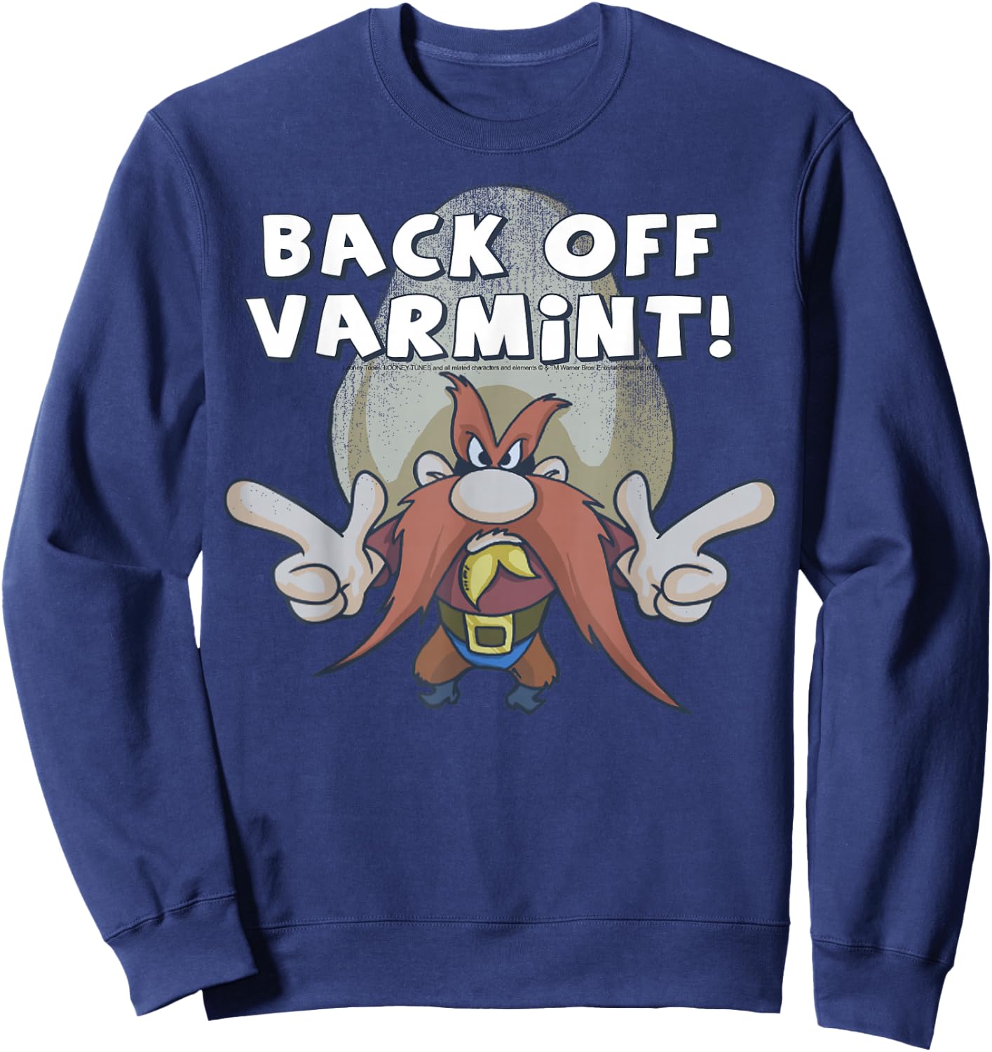 Looney Tunes Yosemite Sam Back Off Varmint Sweatshirt - Sweatshirt | Navy