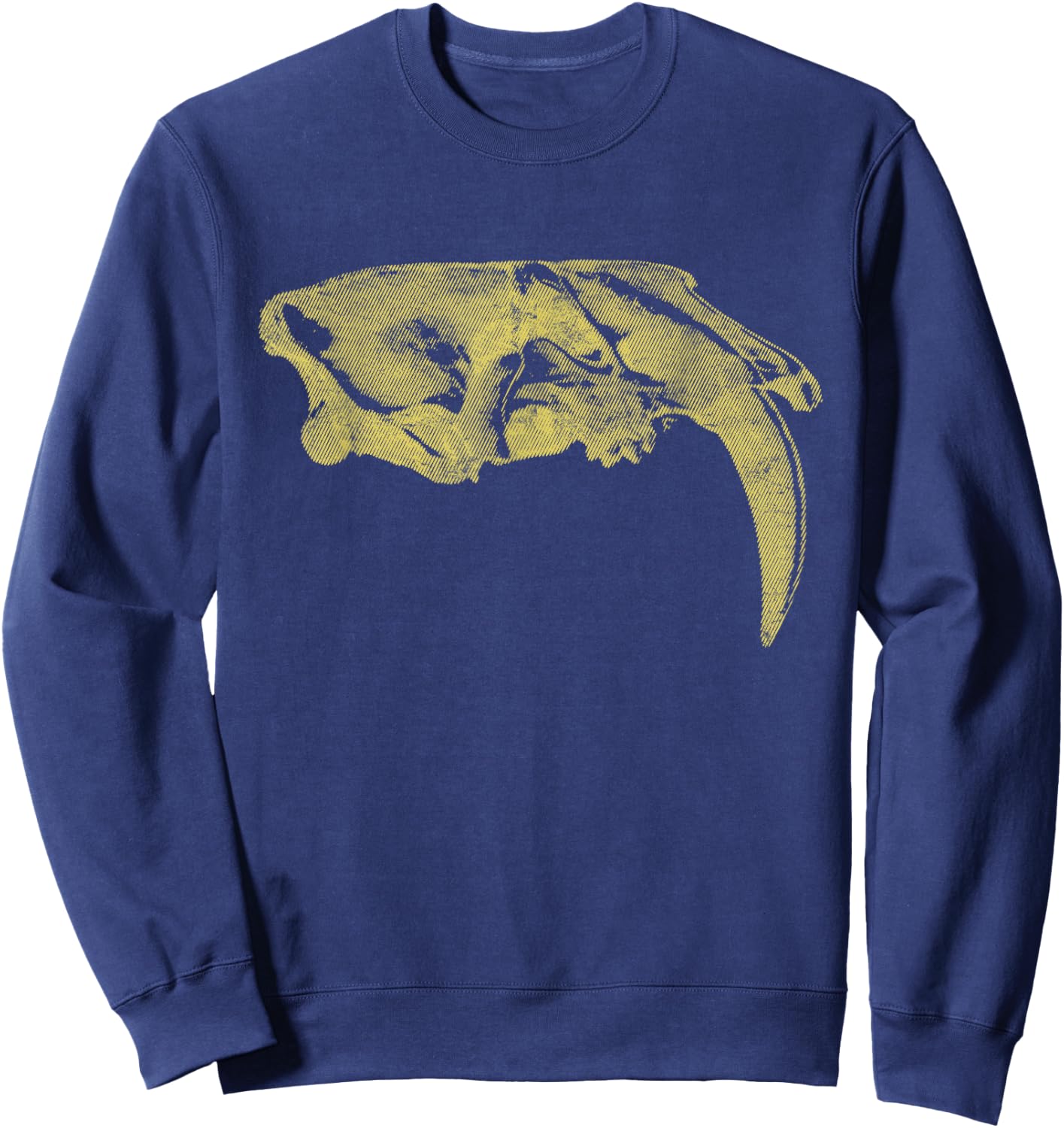 Saber Toothed Tiger Skull - Smilodon Saber Tooth Cat Gift Men Women Kids Sweatshirt - Sweatshirt | Navy