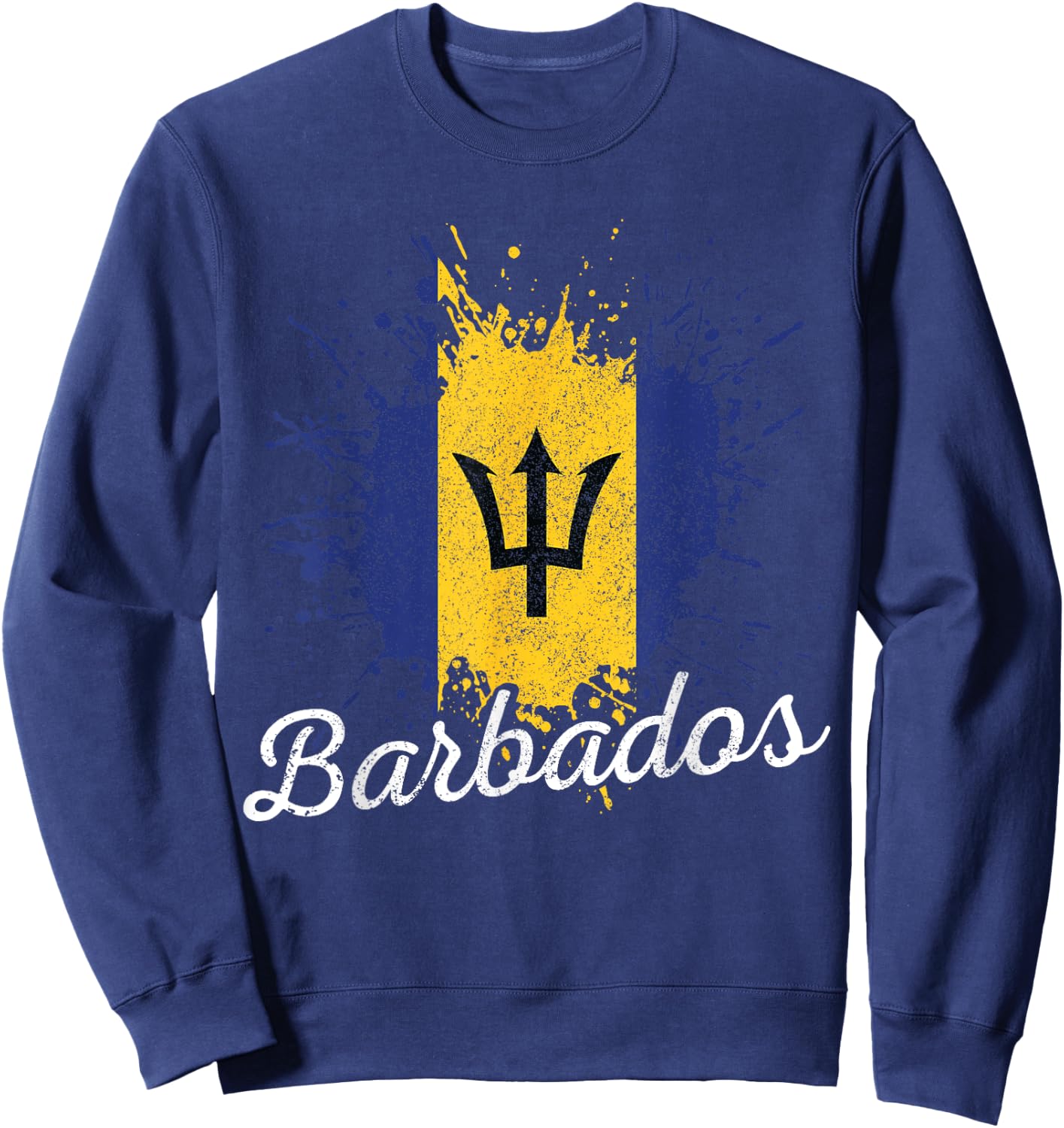 Barbados Flag Barbadian Bajan Pride Gift Sweatshirt - Sweatshirt | Navy