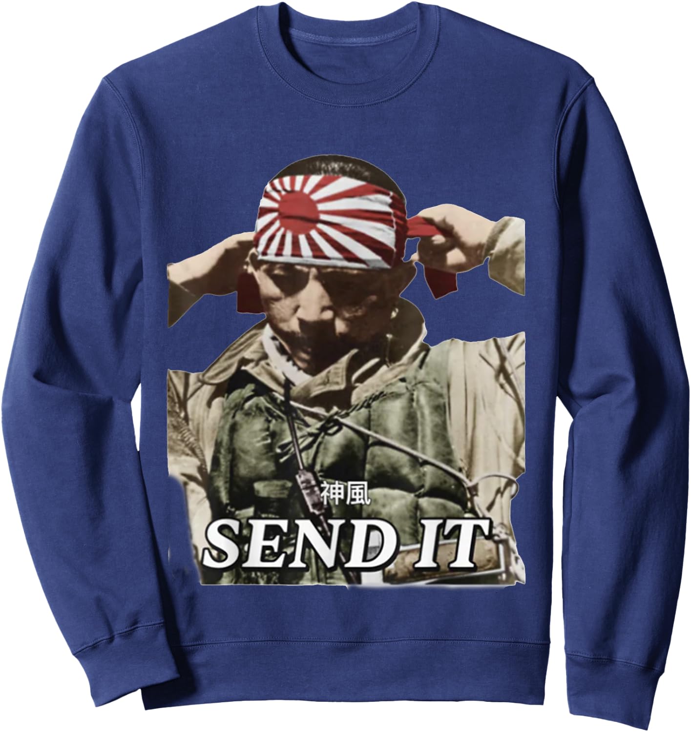 Kamikaze Pilot Send It Sweatshirt - Sweatshirt | Navy