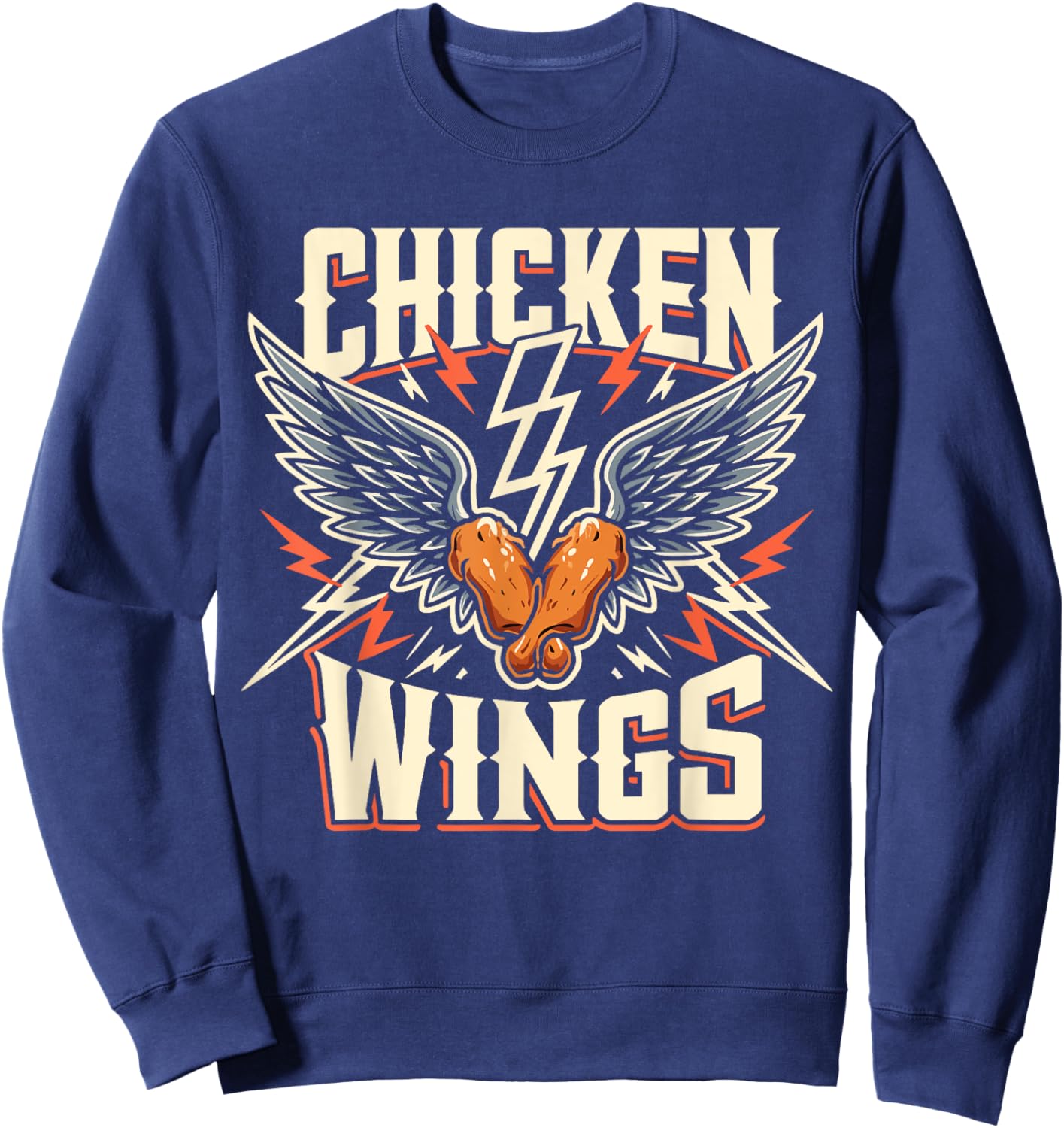Chicken Wings Heavy Metal World Tour Hardcore Music Sweatshirt - Sweatshirt | Navy