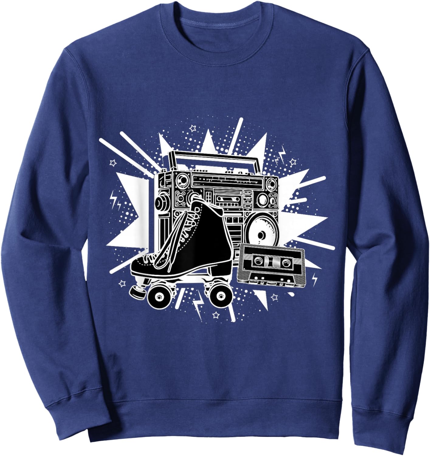 Retro Roller Skates Vintage Fun Skating Lifestyle Skates Sweatshirt - Sweatshirt | Navy