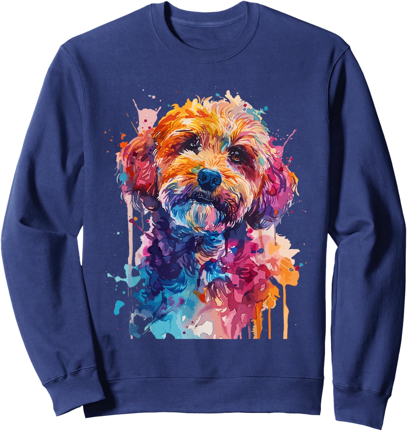 Cockapoo Lovers Pop Art Colorful Cockapoo Dog Women Girls Kids Sweatshirt - Sweatshirt | Navy