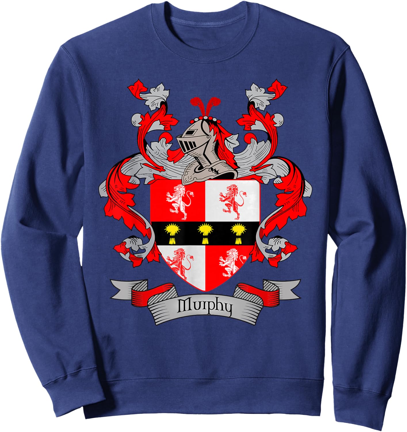 Murphy Coat of Arms | Murphy Surname Family Crest Sweatshirt - Sweatshirt | Navy