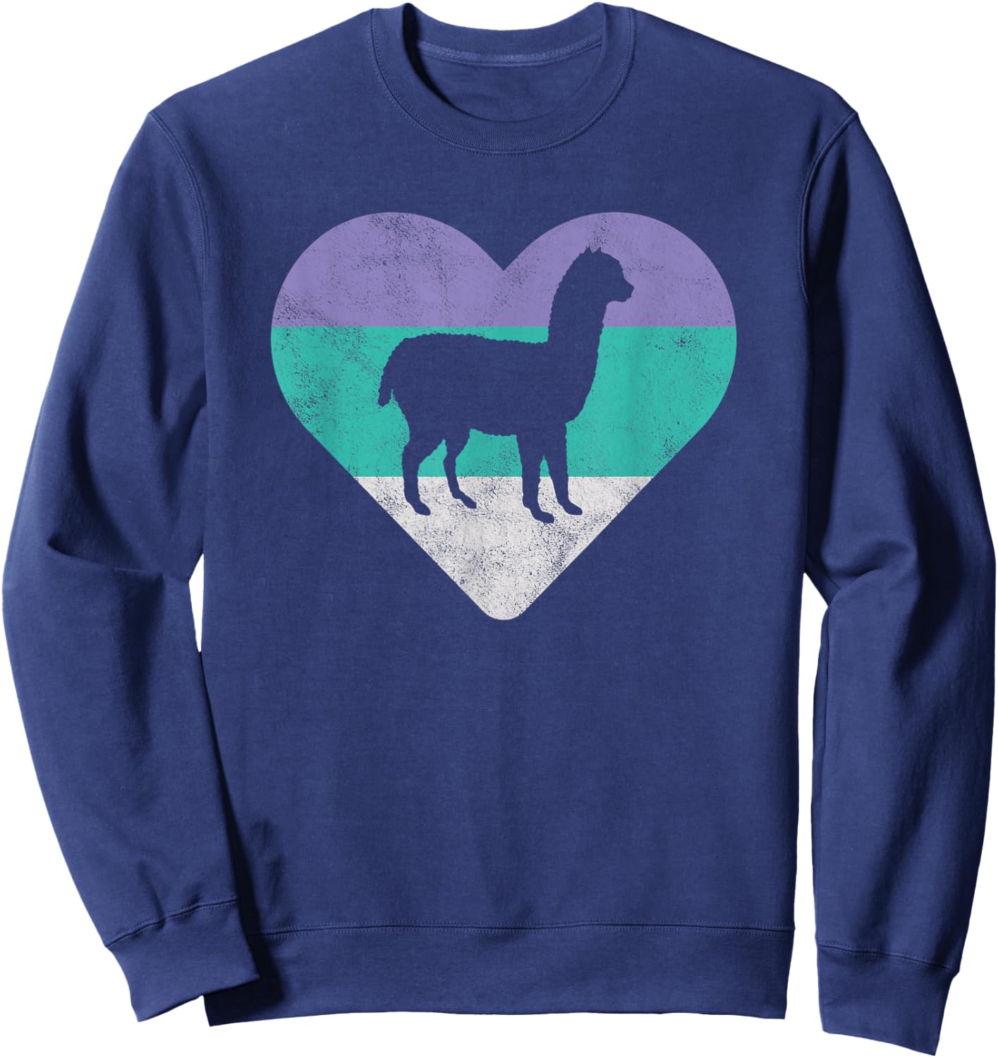 Alpaca Retro Gift or Girls Sweatshirt - Sweatshirt | Navy