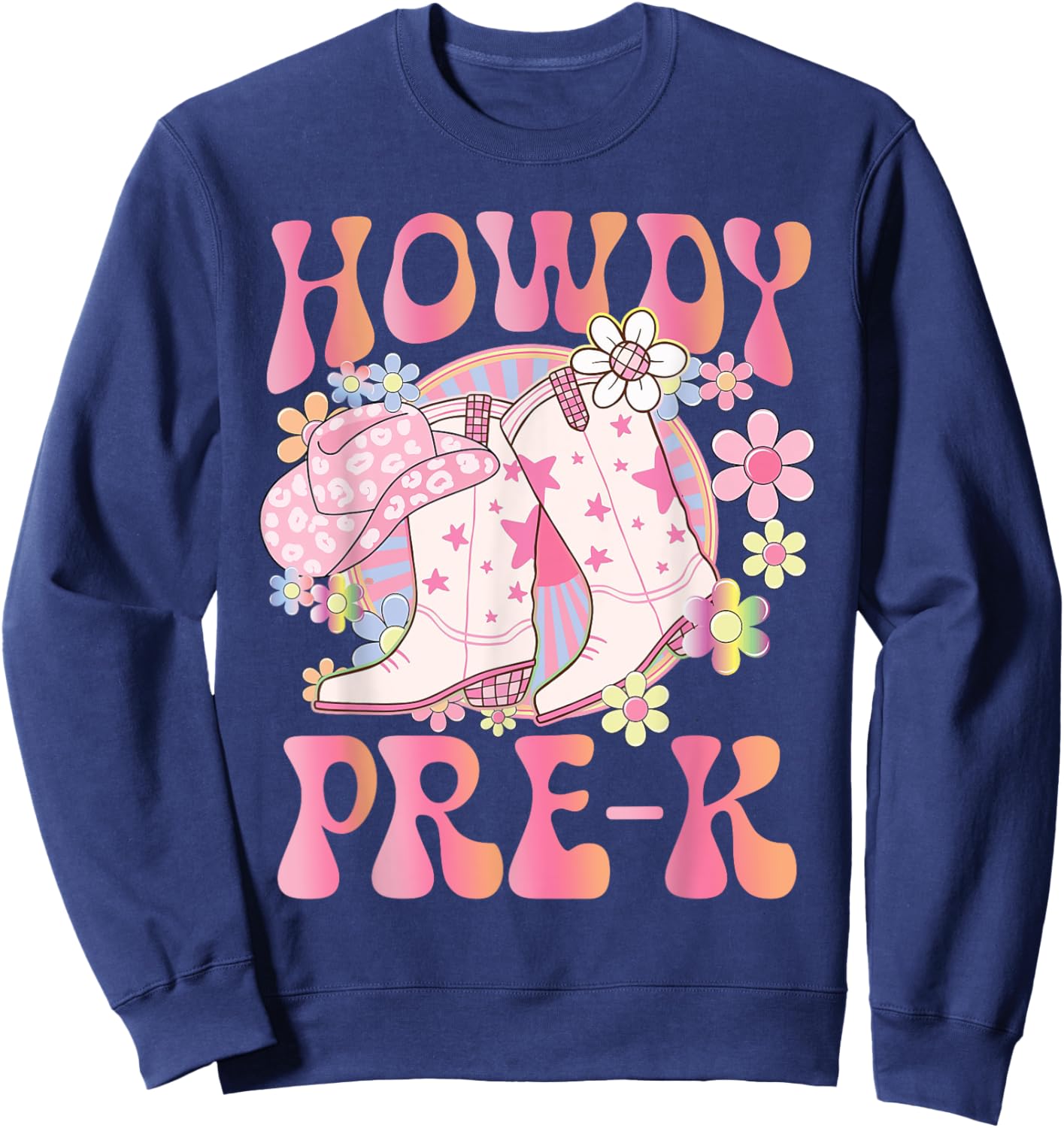 Western Teacher Pre K Chaos Coordinator Gift Teacher Sweatshirt - Sweatshirt | Navy