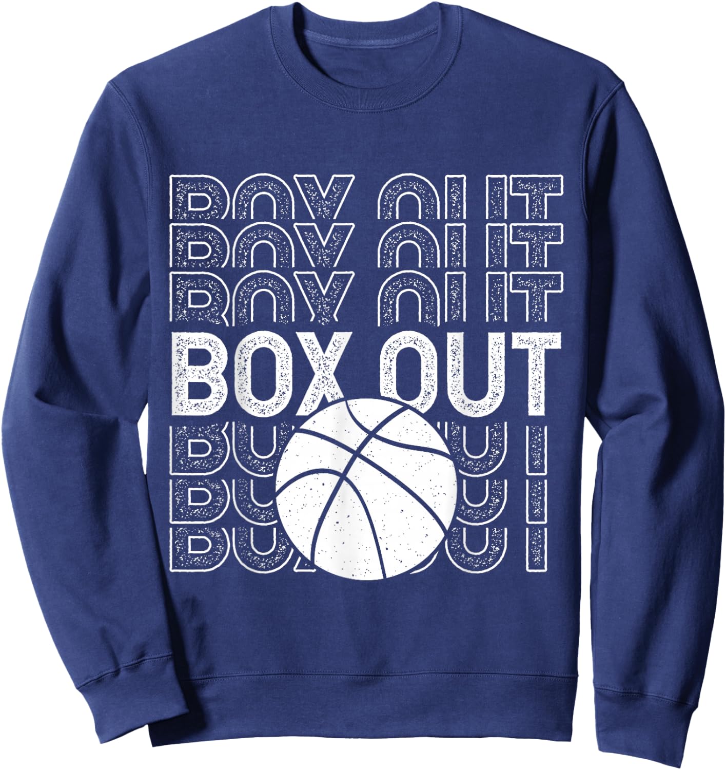 Box Out Basketball Rebound Rebounding Baller Sport Player Sweatshirt - Sweatshirt | Navy