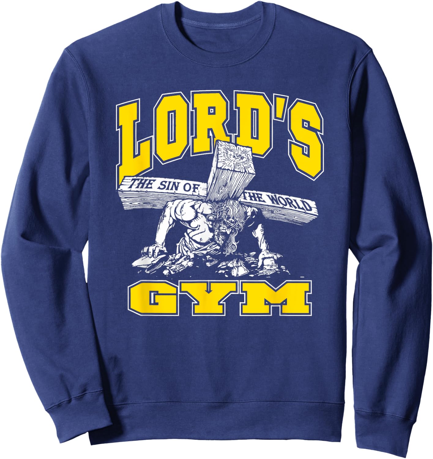 Lords Gym - Lord's The Sin of World Jesus Sweatshirt - Sweatshirt | Navy