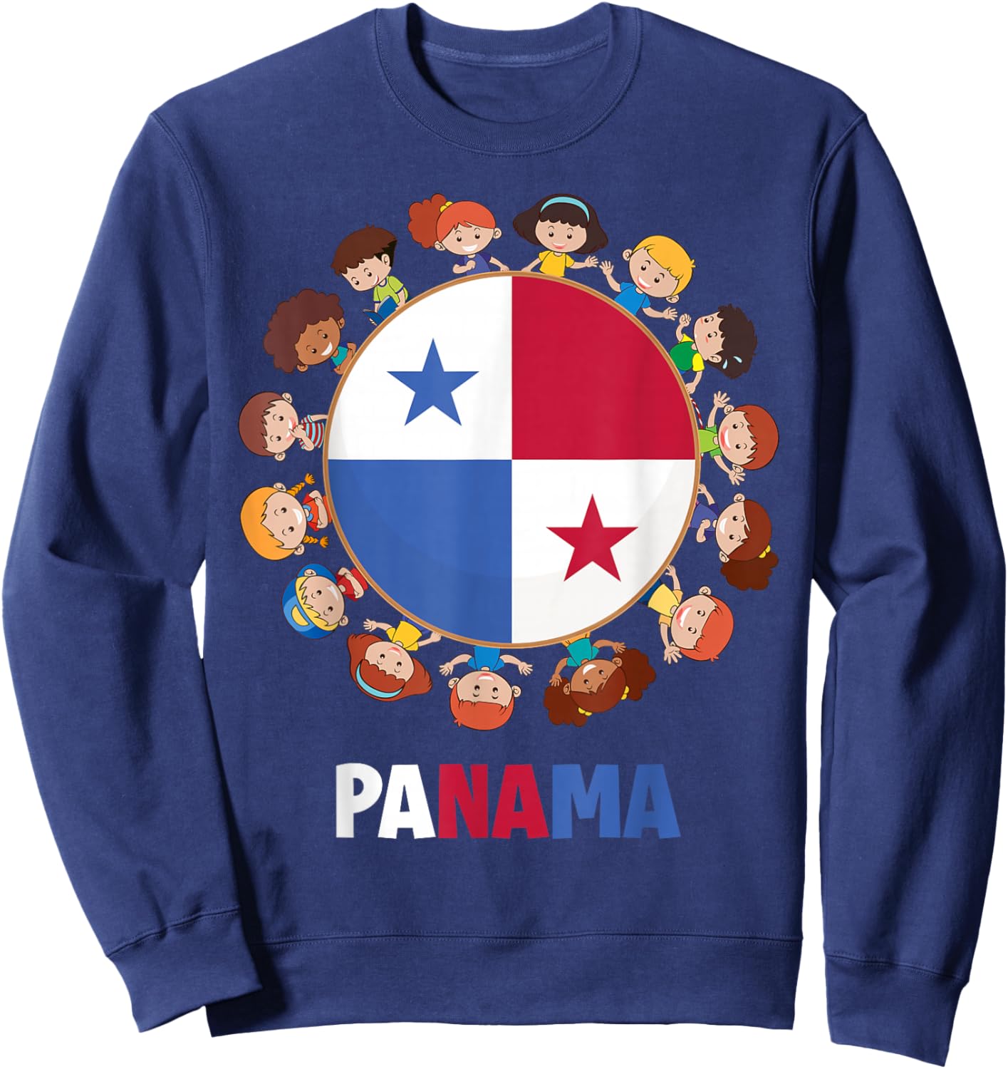 Panamanian Flag Hispanic Heritage Month Panama Kids Sweatshirt - Sweatshirt | Navy