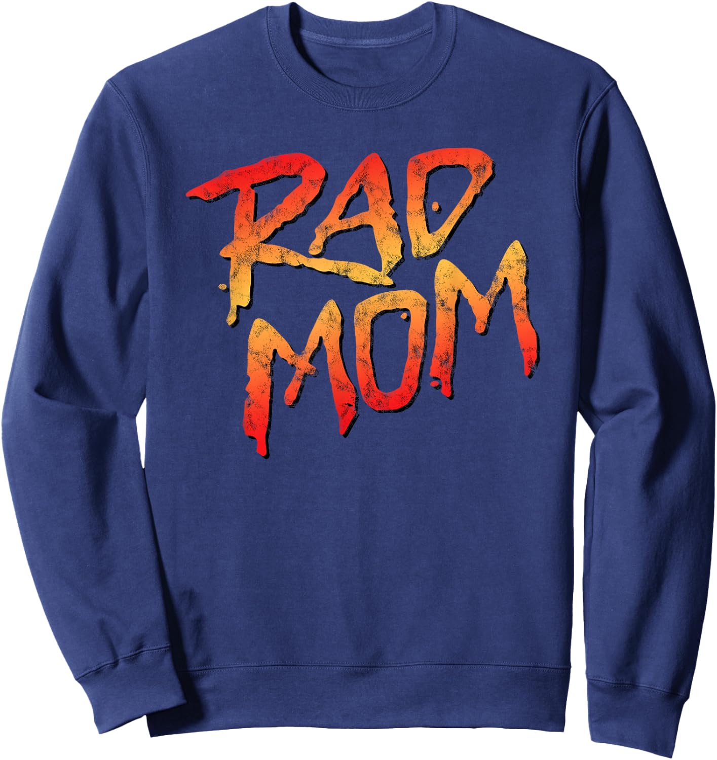 RAD MOM - 80s Nostalgic Gift Mom, Birthday Mother's Day Sweatshirt - Sweatshirt | Navy