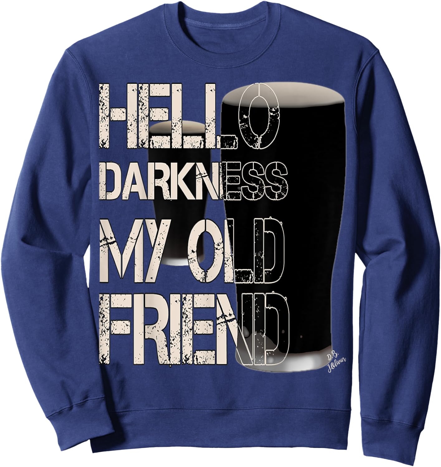 Hello darkness my old friend altbier - funny beer Sweatshirt - Sweatshirt | Navy