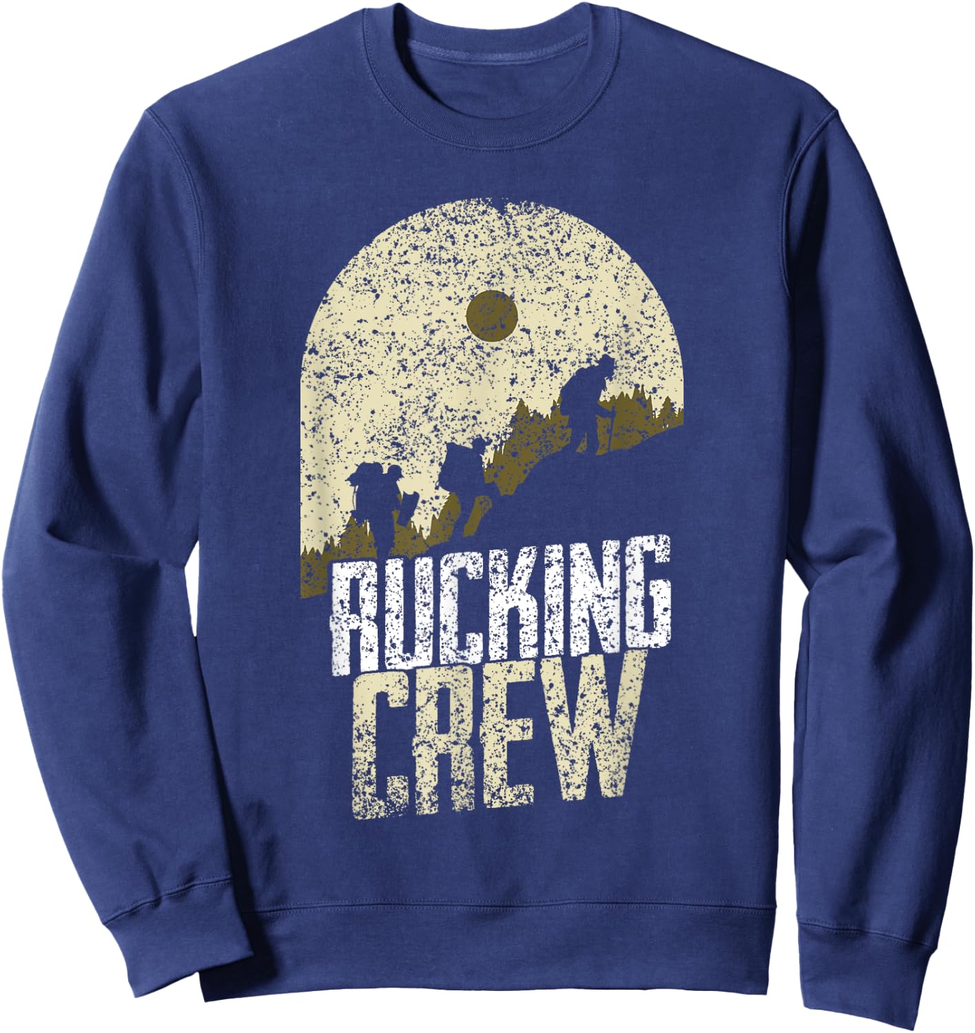 Rucking Crew Backpack Rucksack Ruck Workout Rucking Sweatshirt - Sweatshirt | Navy