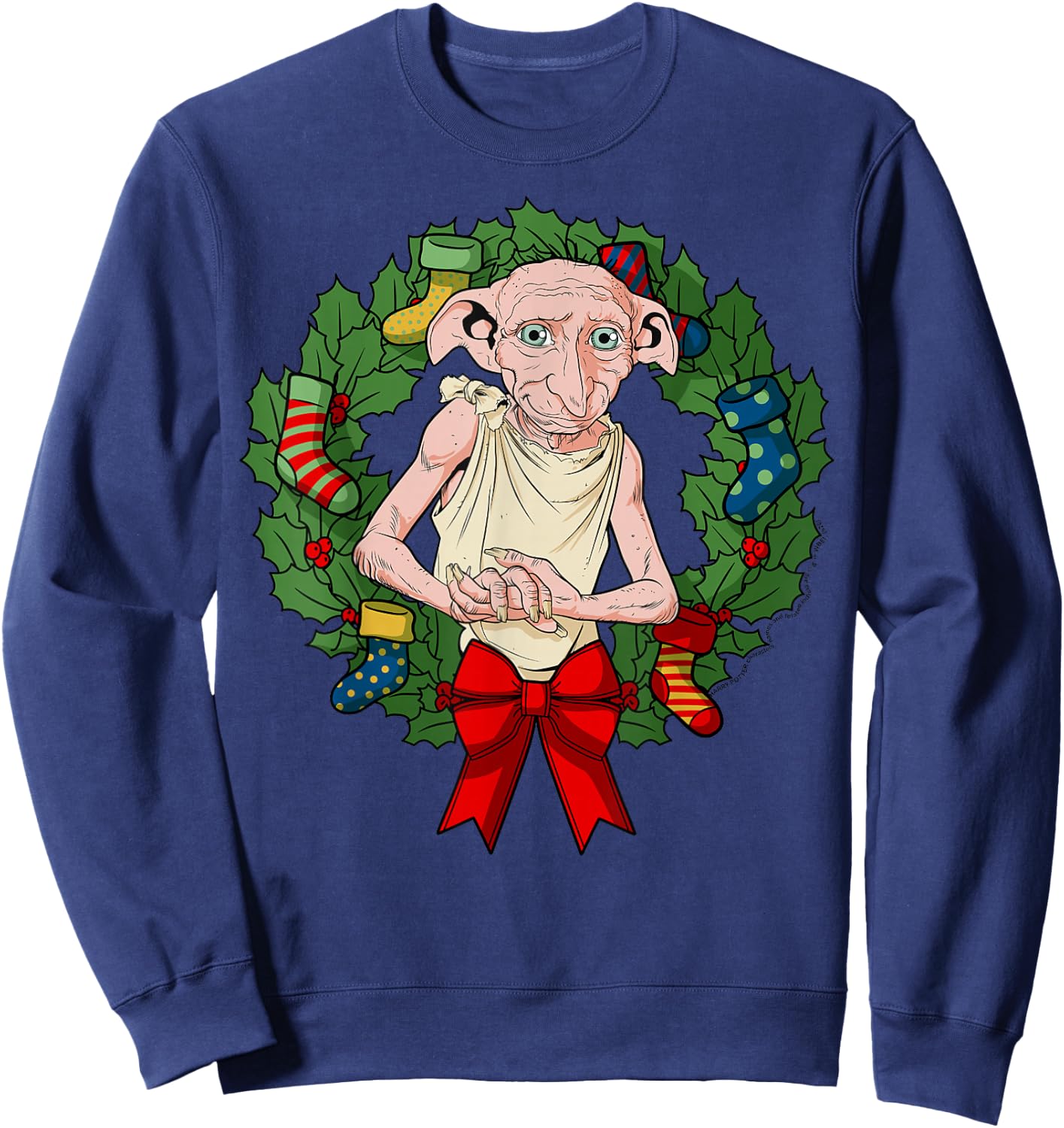 Harry Potter Christmas Dobby Wreath Sweatshirt - Sweatshirt | Navy