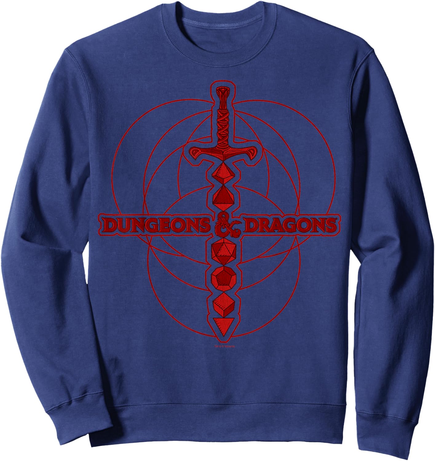 Dungeons & Dragons Dice Sword Logo Sweatshirt - Sweatshirt | Navy