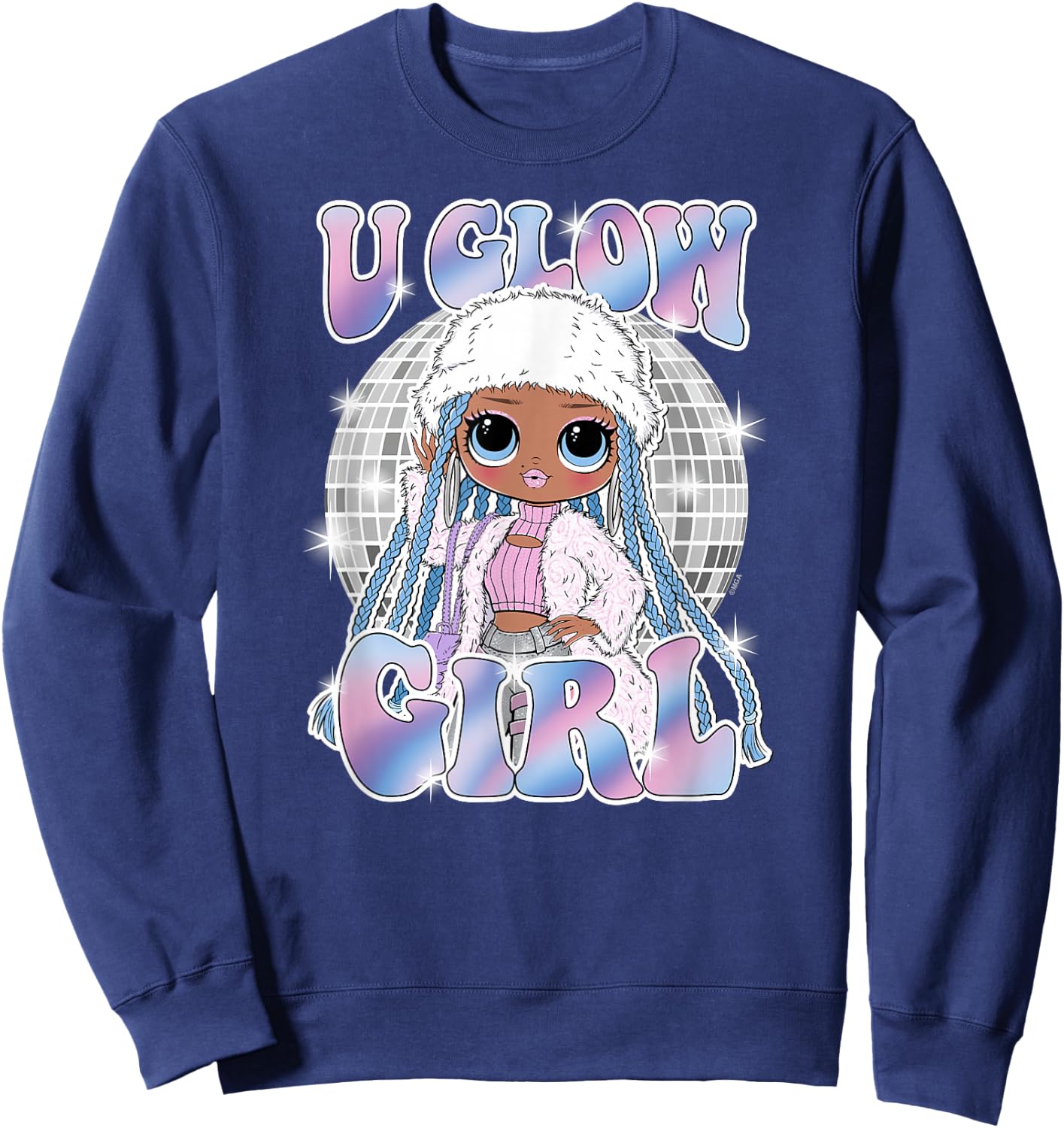 LOL Surprise! - Lady Braids Retro Disco U Glow Girl Sweatshirt - Sweatshirt | Navy