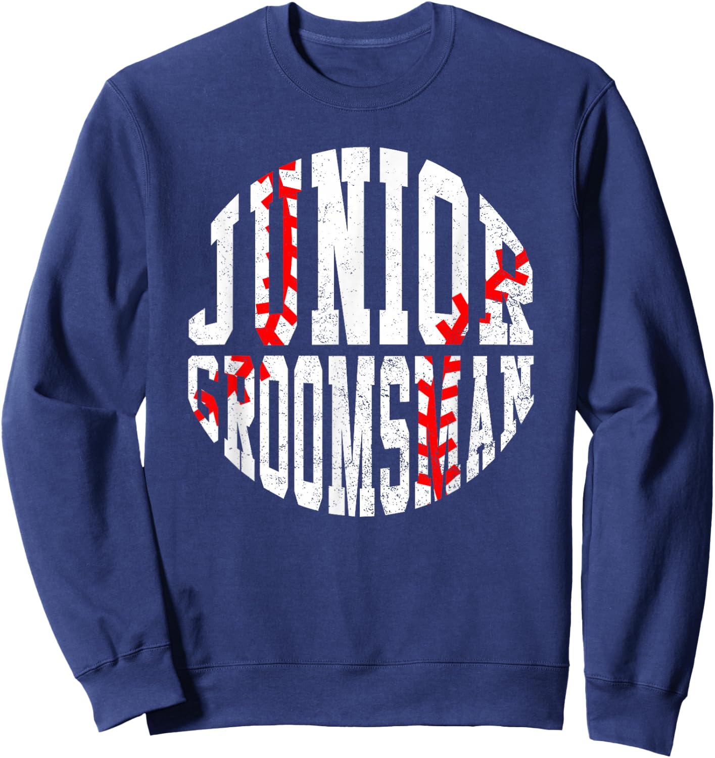 Kids Jr Junior Groomsman Baseball Player Wedding Party Sweatshirt - Sweatshirt | Navy