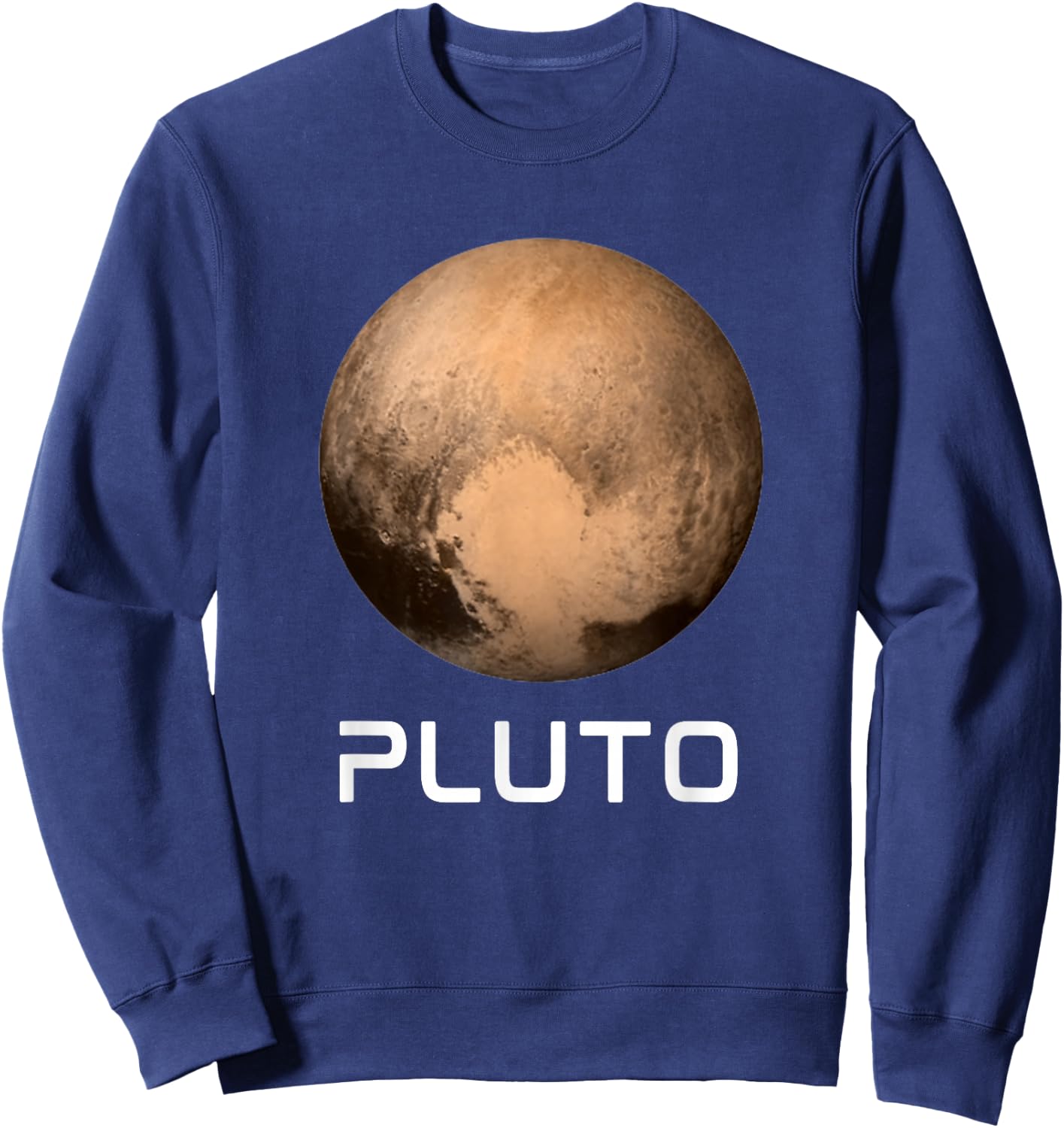 Solar System 9th Planet Pluto Never Forget Outer Space Sweatshirt - Sweatshirt | Navy