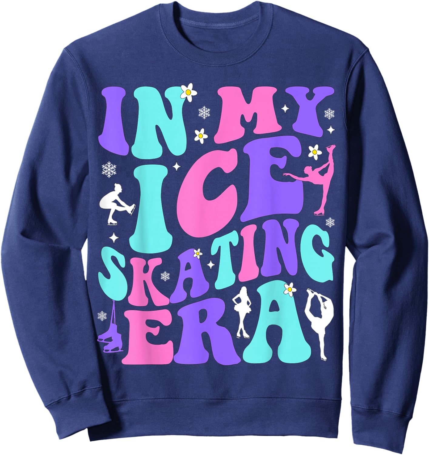 In My Ice Skating Era Hockey Girls Boys Coach Sweatshirt - Sweatshirt | Navy