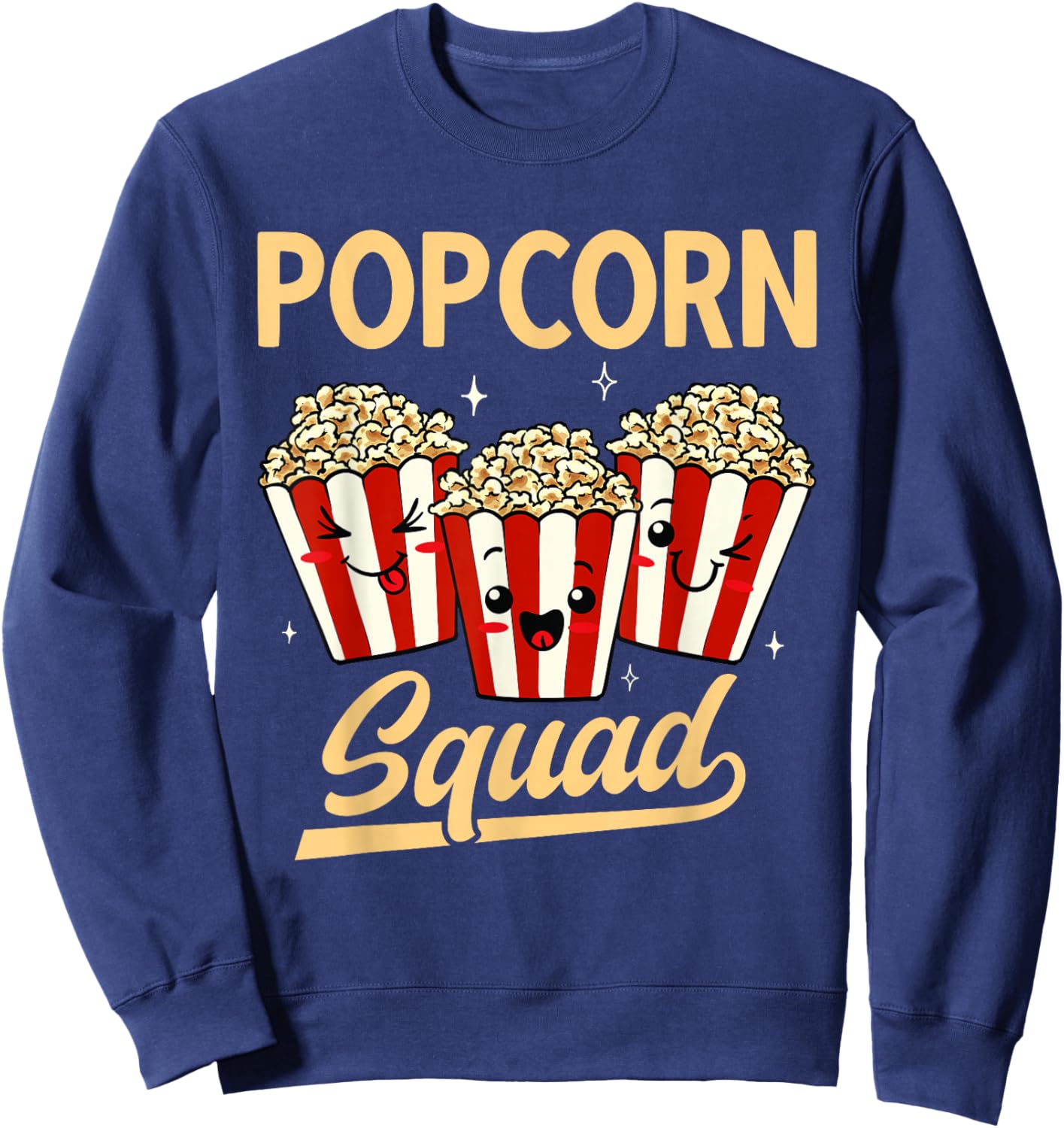 Popcorn Squad Movie Night Snack Popcorn Sweatshirt - Sweatshirt | Navy