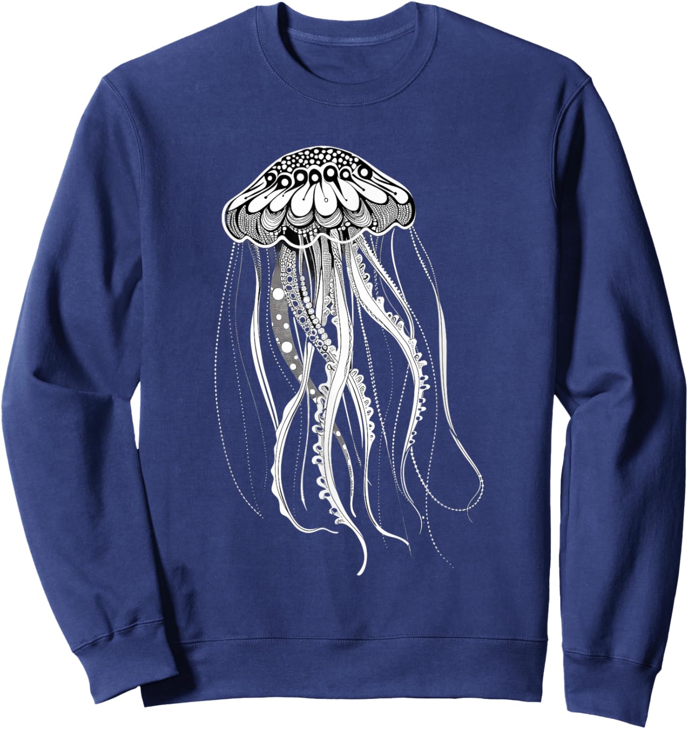 Jellyfish Sea Ocean Jellyfish Artwork Ocean Sea Animal Lover Sweatshirt - Sweatshirt | Navy