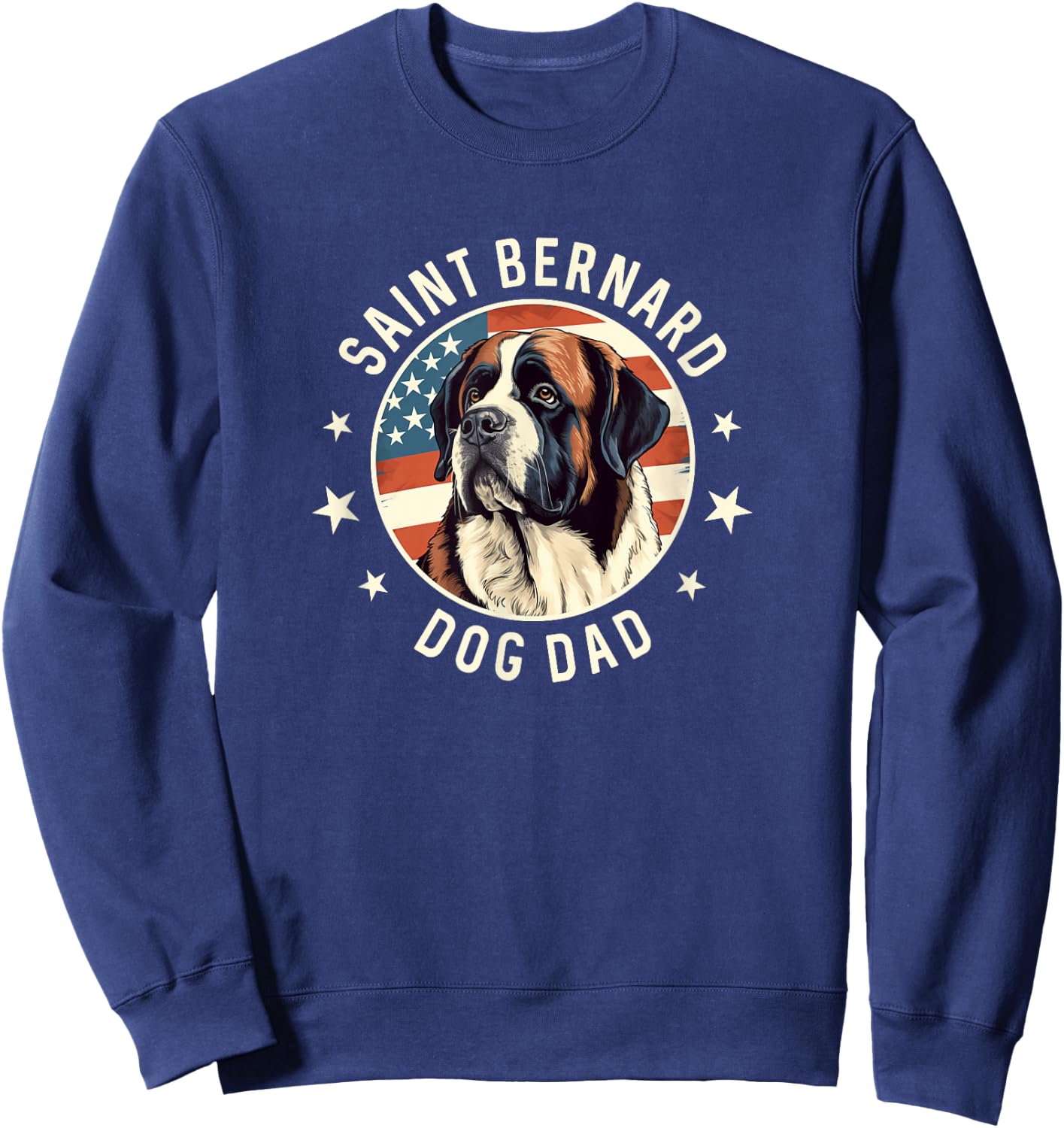 Saint Bernard Gifts Men, St. Bernard Dog Dad Sweatshirt - Sweatshirt | Navy