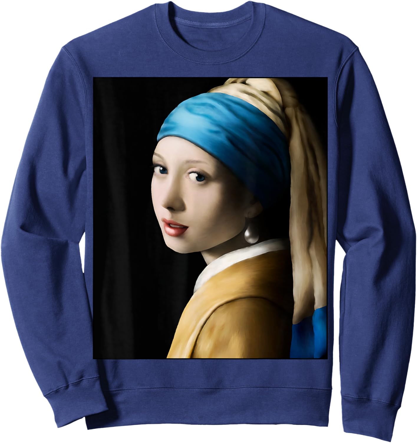 Vermeer The Girl with a pearl earring Sweatshirt - Sweatshirt | Navy