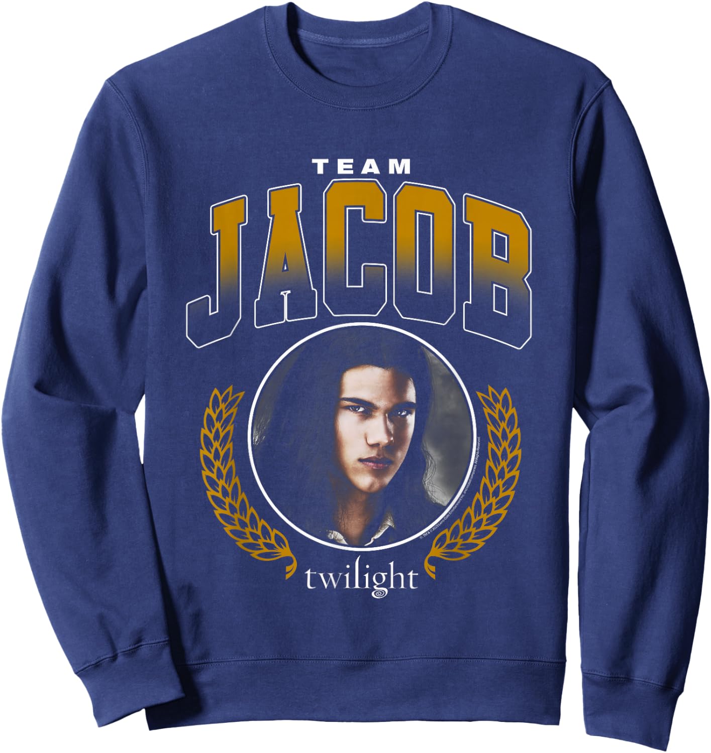 Twilight Team Jacob Varsity Lettering Werewolf Movie Sweatshirt - Sweatshirt | Navy