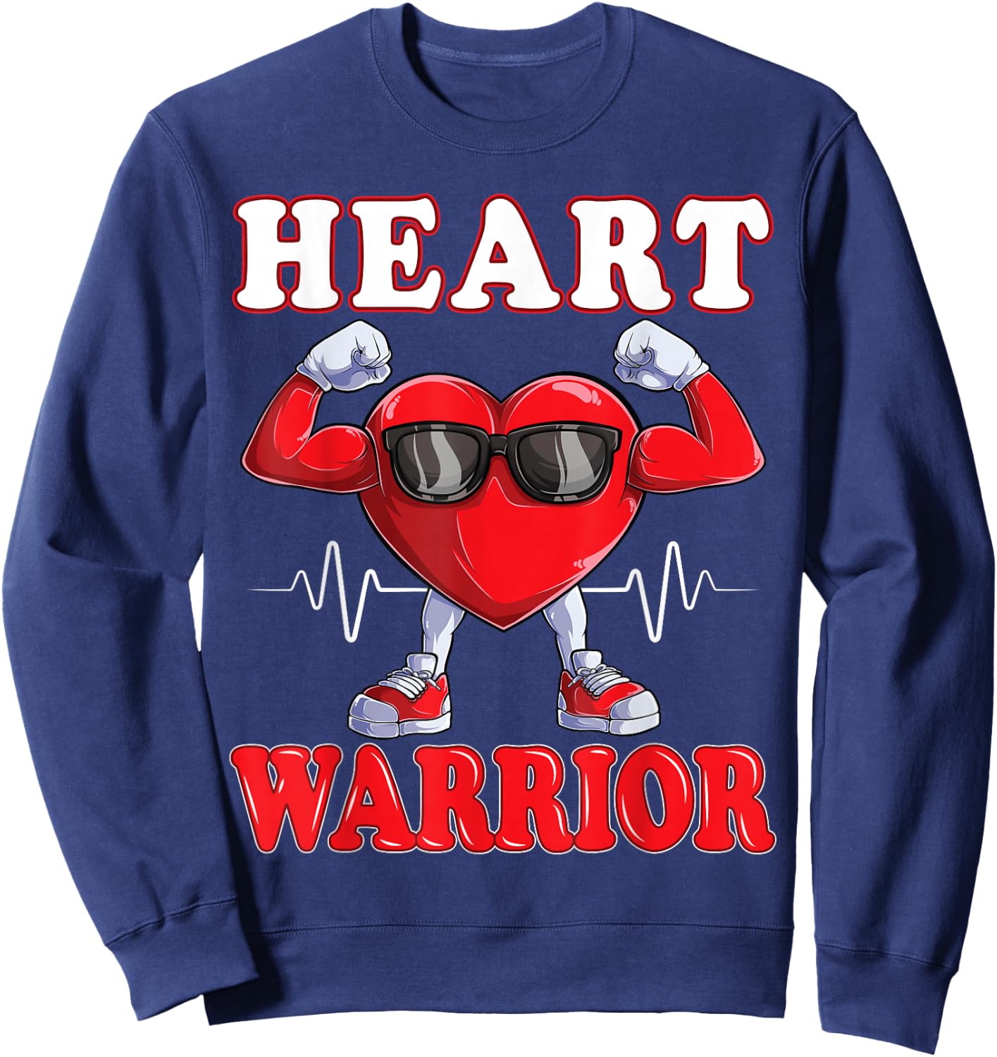 Heart Warrior CHD Awareness Sweatshirt - Sweatshirt | Navy