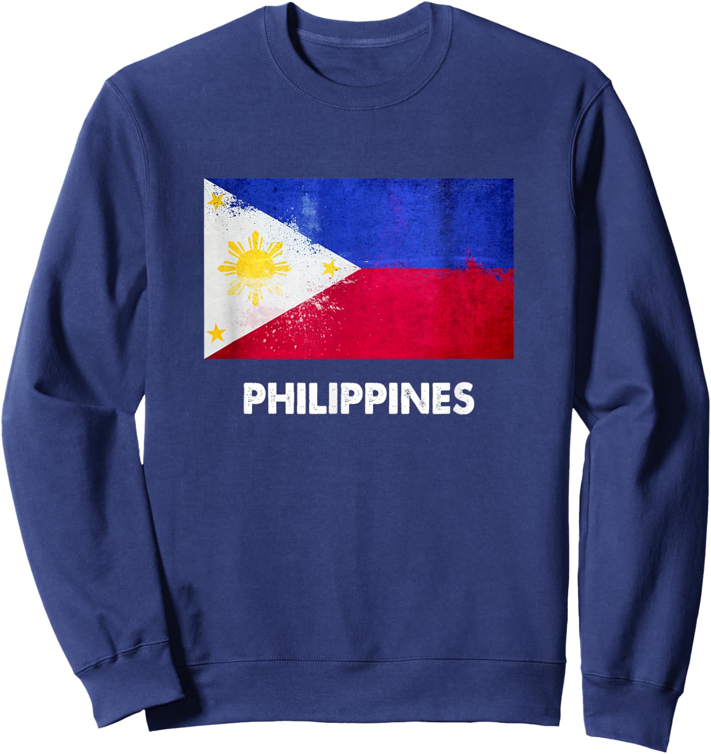 Philippine Flag Shirt | Filipino Sweatshirt - Sweatshirt | Navy