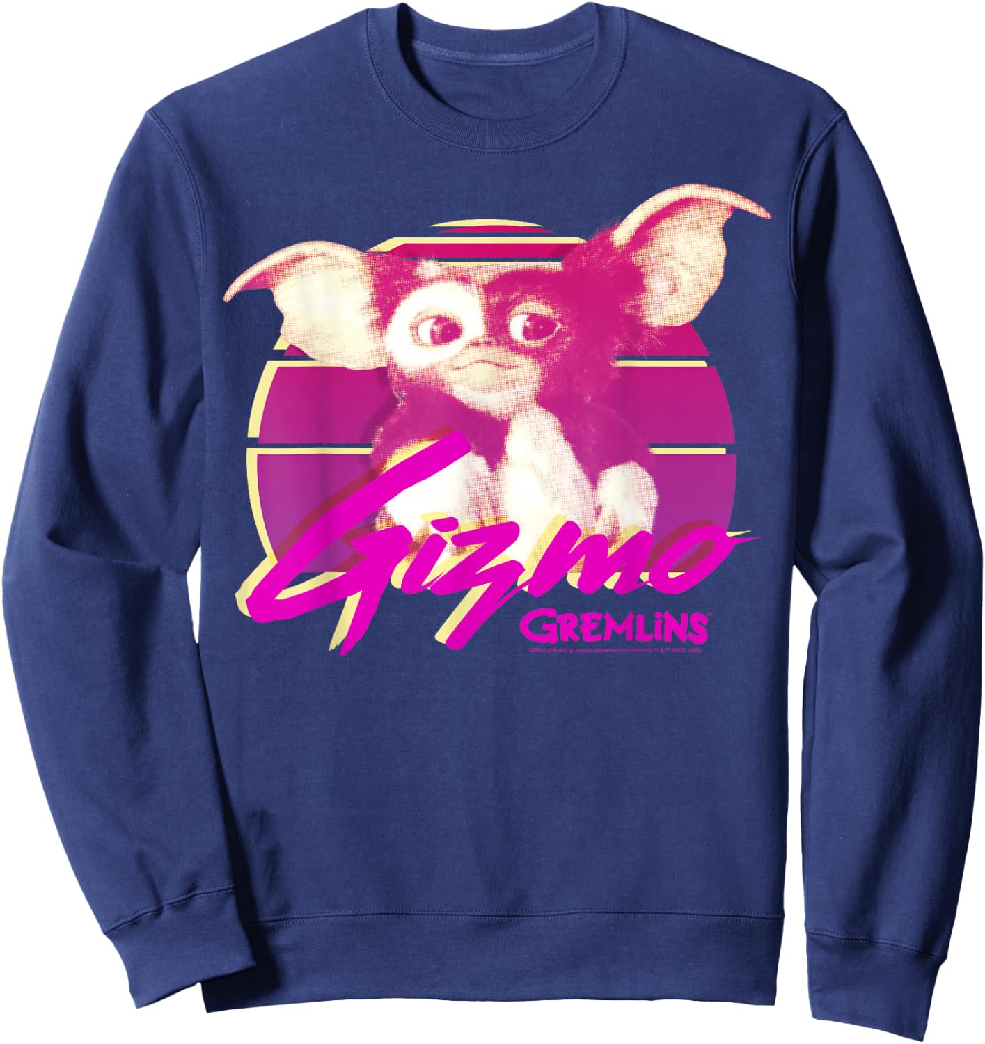 Gremlins Gizmo Retro Portrait Sweatshirt - Sweatshirt | Navy