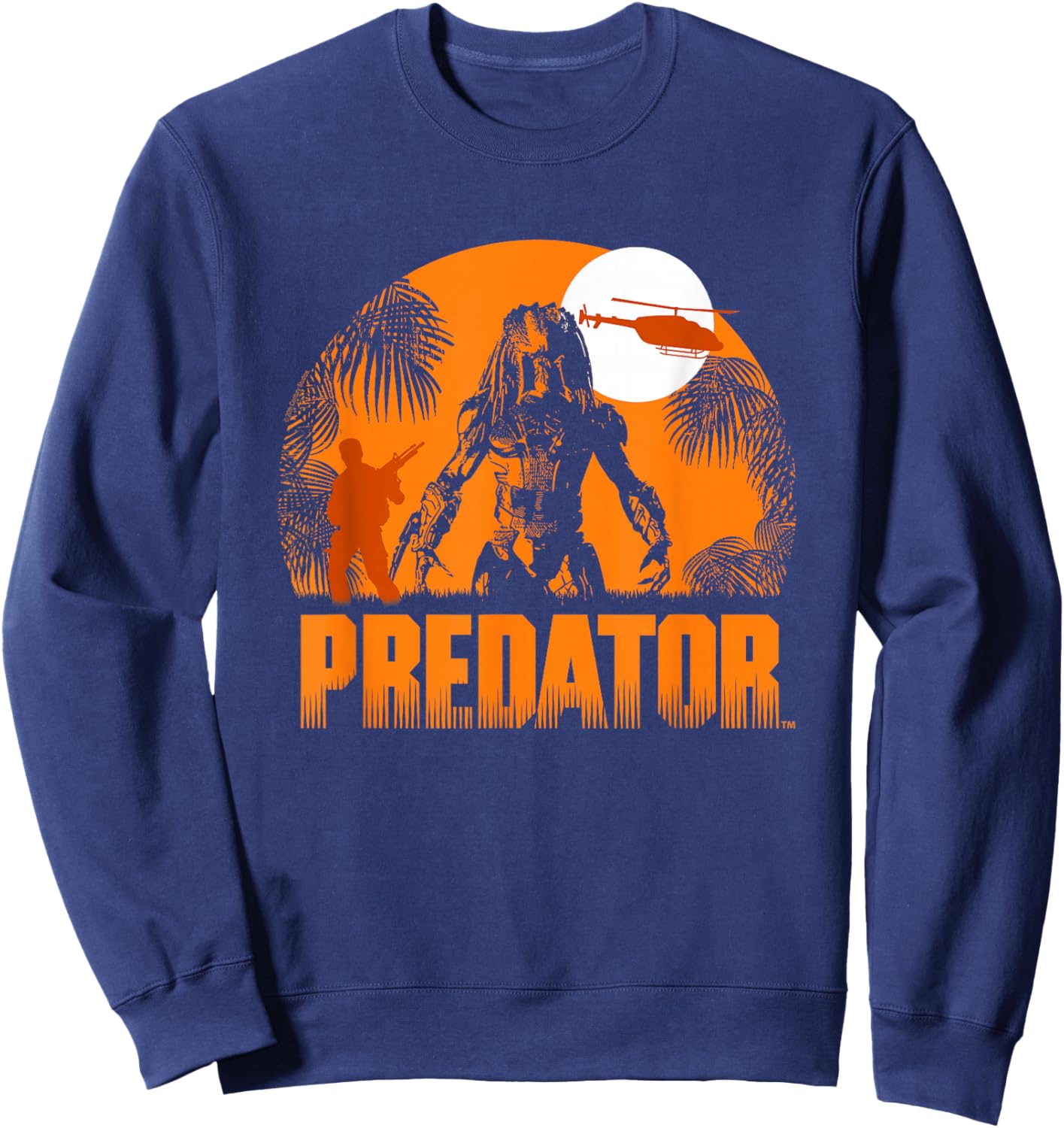 Predator Iconic Predator Haunt Silhouette Big Chest Poster Sweatshirt - Sweatshirt | Navy