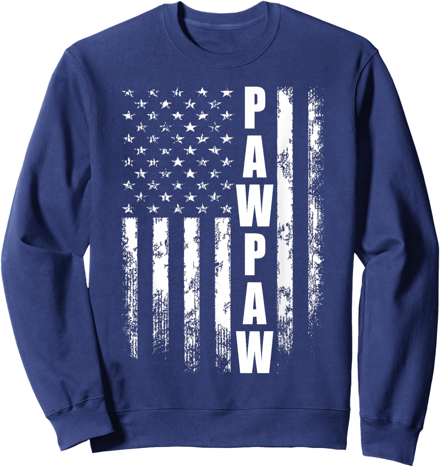 Pawpaw Gift America Flag Gift Father's Day Small Sweatshirt - Sweatshirt | Navy