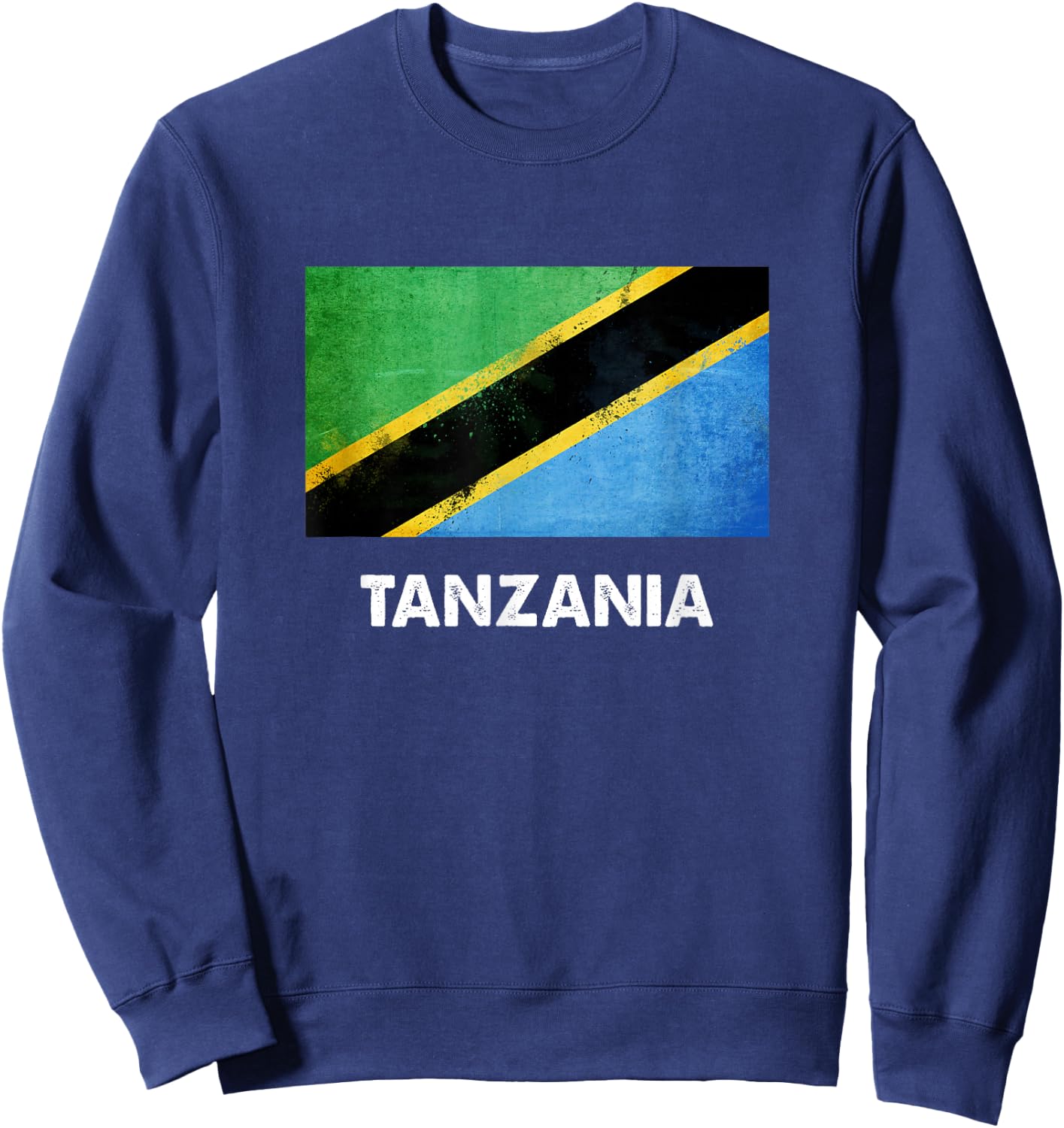 Tanzania flag shirt, Tanzanian Sweatshirt - Sweatshirt | Navy