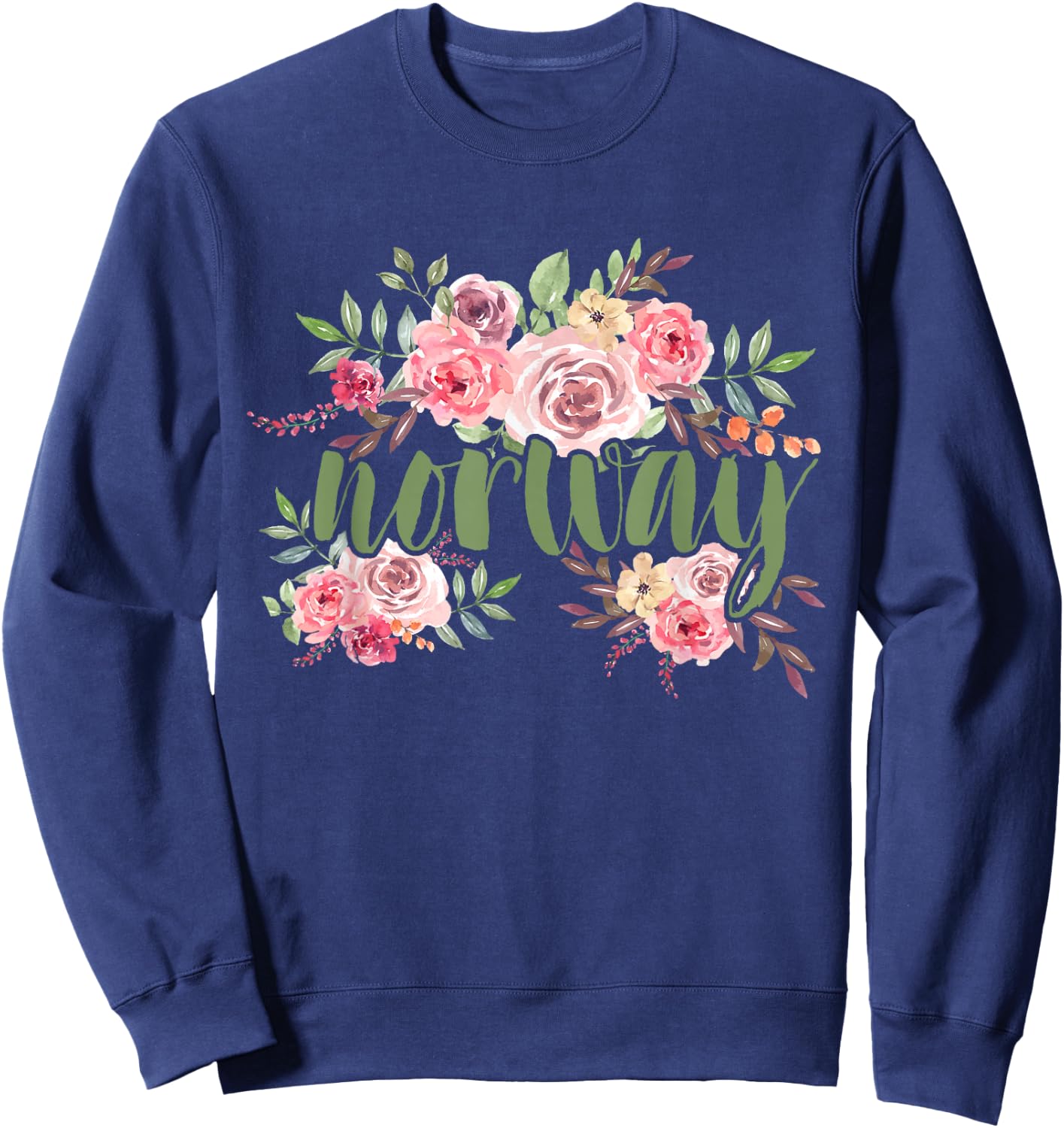 Flowers Norway Sweatshirt - Sweatshirt | Navy
