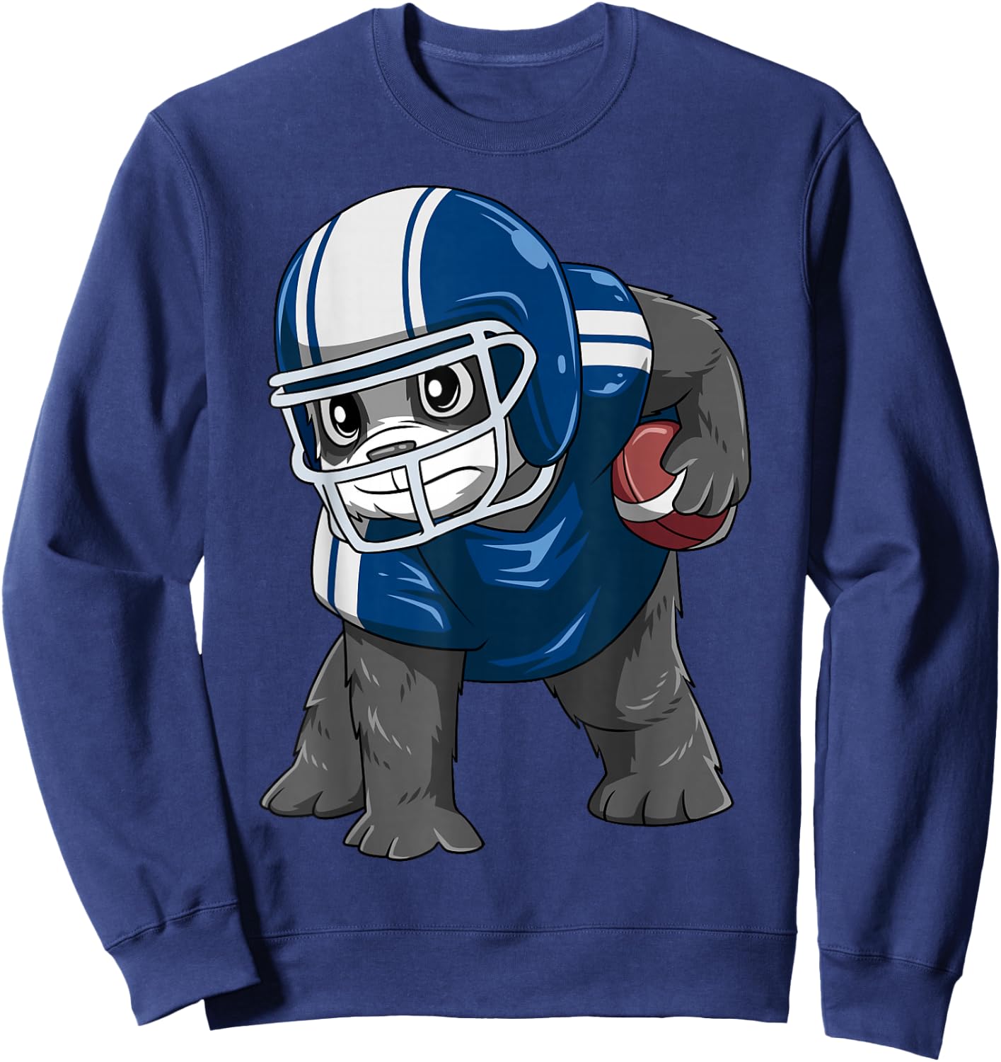 Panda Football Panda Playing Football Panda Sweatshirt - Sweatshirt | Navy