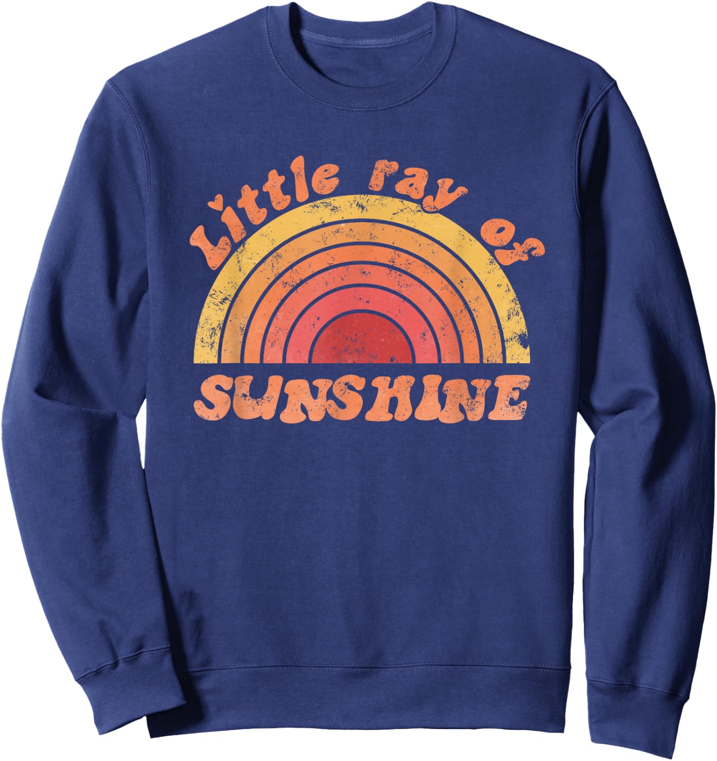 Little Ray Of Sunshine Sorority Girls Matching Little Sister Sweatshirt - Sweatshirt | Navy