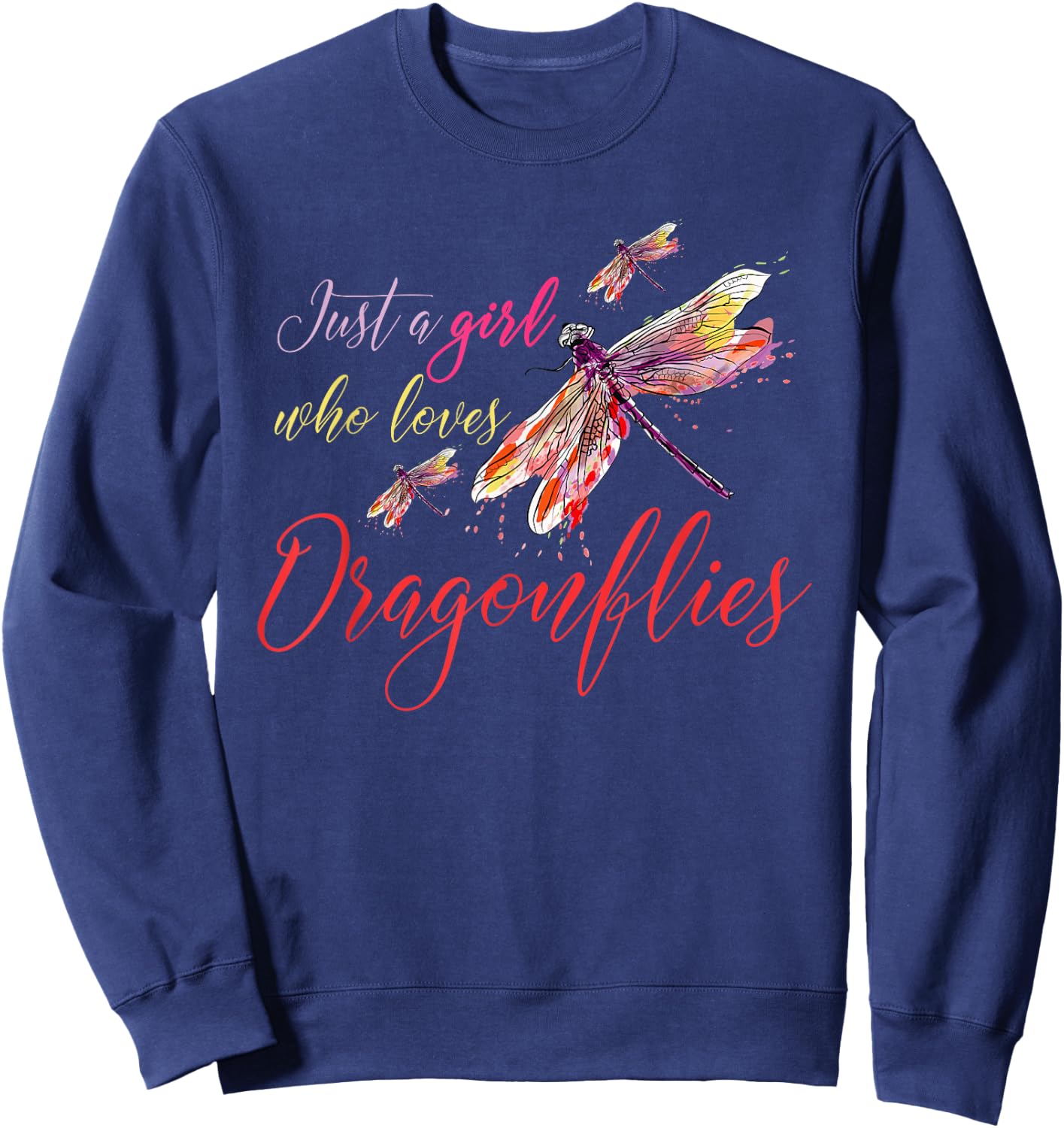 Dragonflies Animals Women Gift Dragonfly Sweatshirt - Sweatshirt | Navy