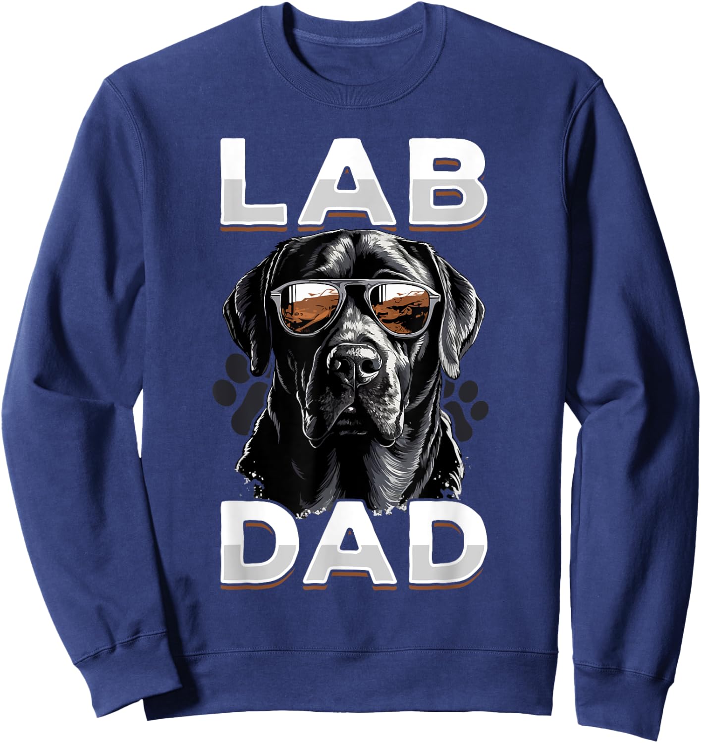 Labrador Retriever Dog Breed Pet - Lab Dad Sweatshirt - Sweatshirt | Navy