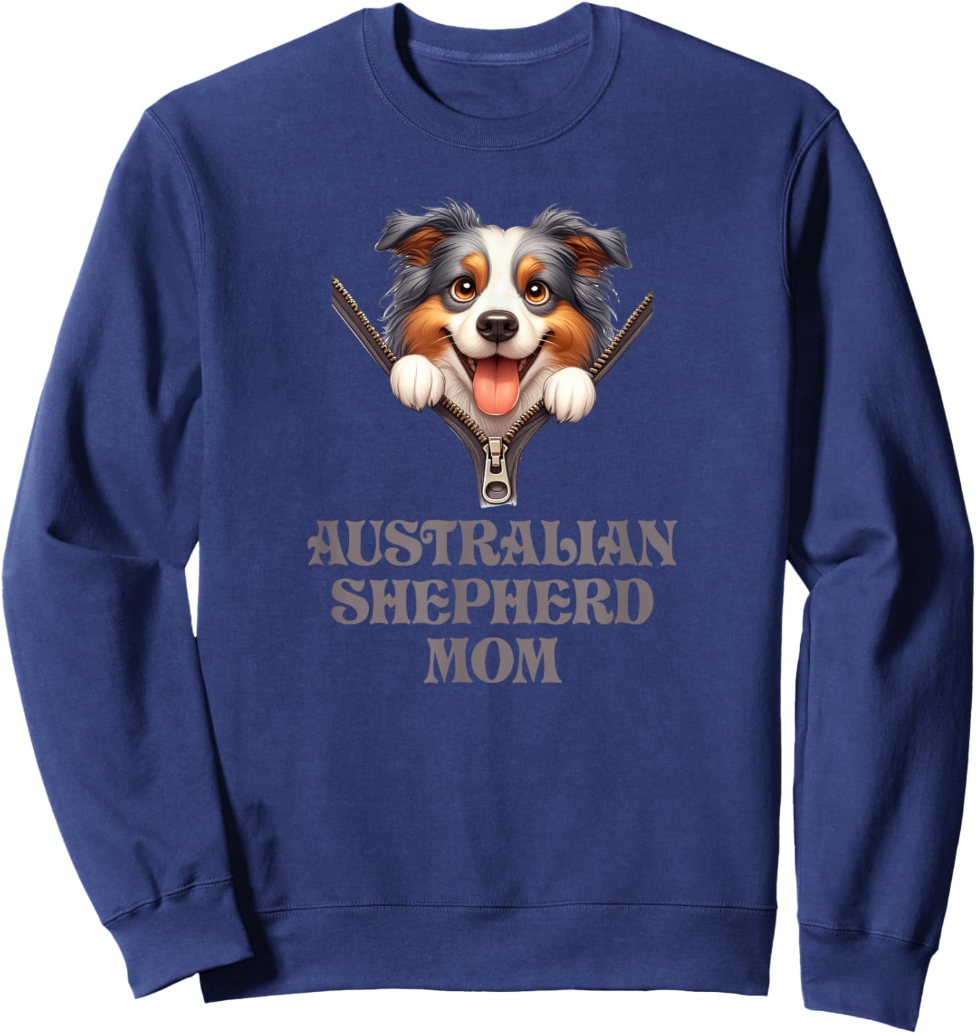 Australian Shepherd Mom Sweatshirt - Sweatshirt | Navy
