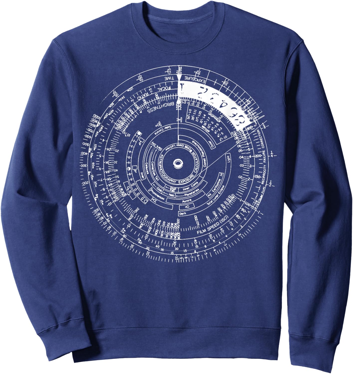 Vintage Chart - Astrophotography Exposure Stars Photo Space Sweatshirt - Sweatshirt | Navy