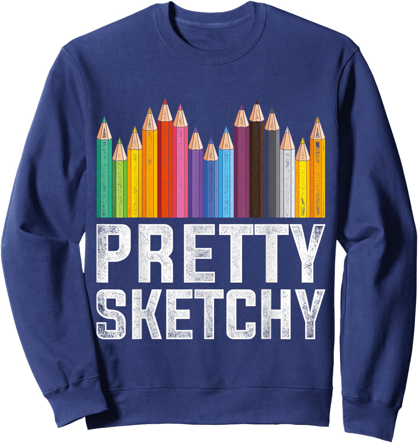 Pretty Sketchy Artist Sweatshirt - Sweatshirt | Navy