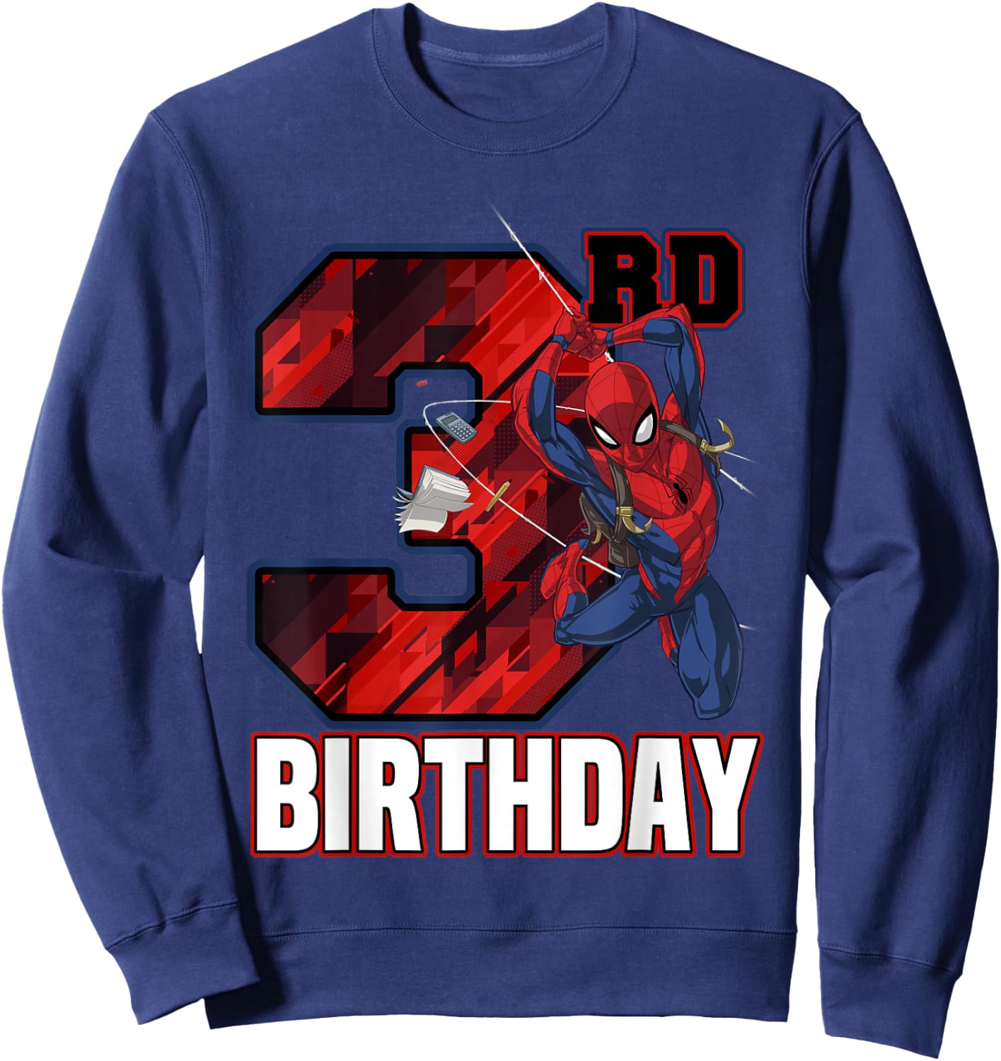 Marvel Spider-Man Web Swing 3rd Birthday Sweatshirt - Sweatshirt | Navy