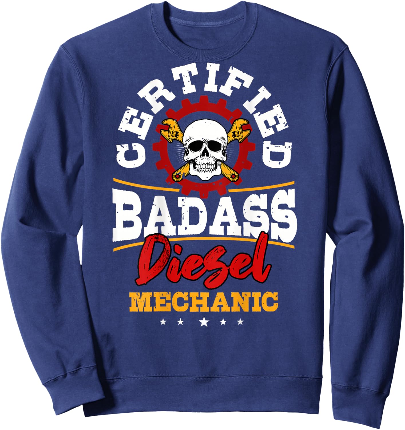 Diesel Mechanic Gifts Design On Back Sweatshirt - Sweatshirt | Navy